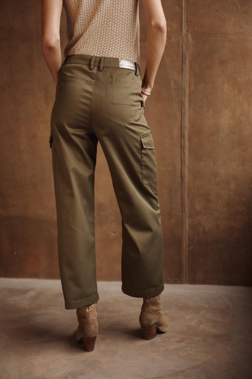 Freeman T. Porter Phoebe Smart Pantalon Cargo Femme Dark Olive