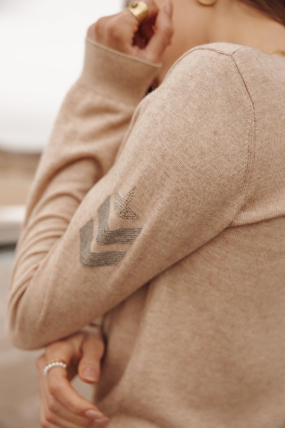 Freeman T. Porter Preem Pull Ajusté Col V Femme Irish Cream