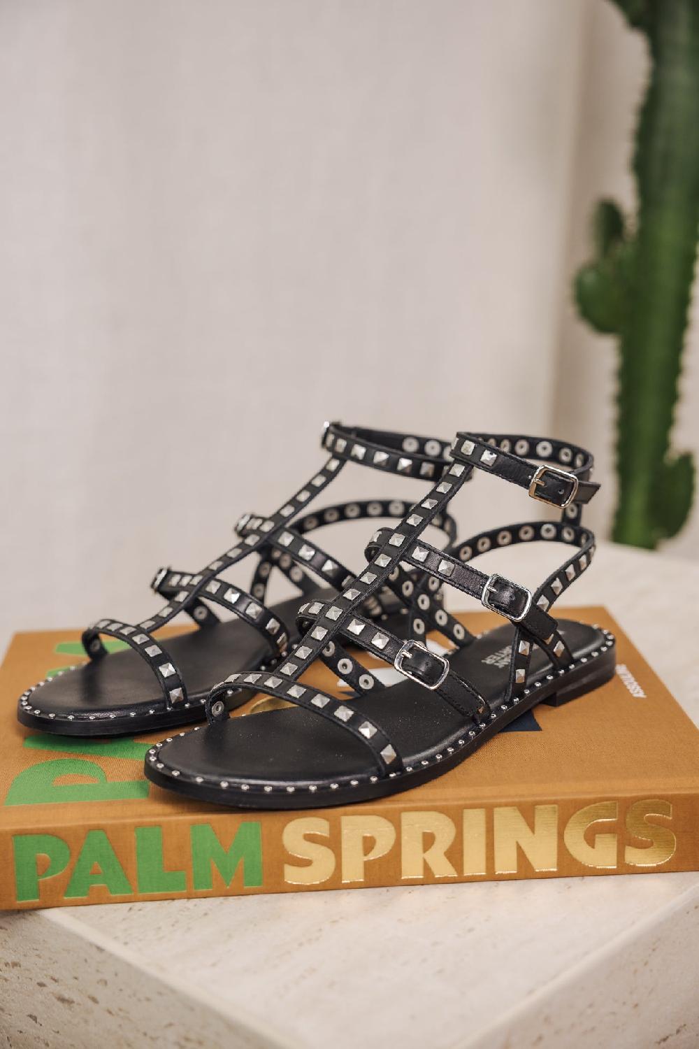 freeman t. porter Pruni Sandales cloutées Femme black