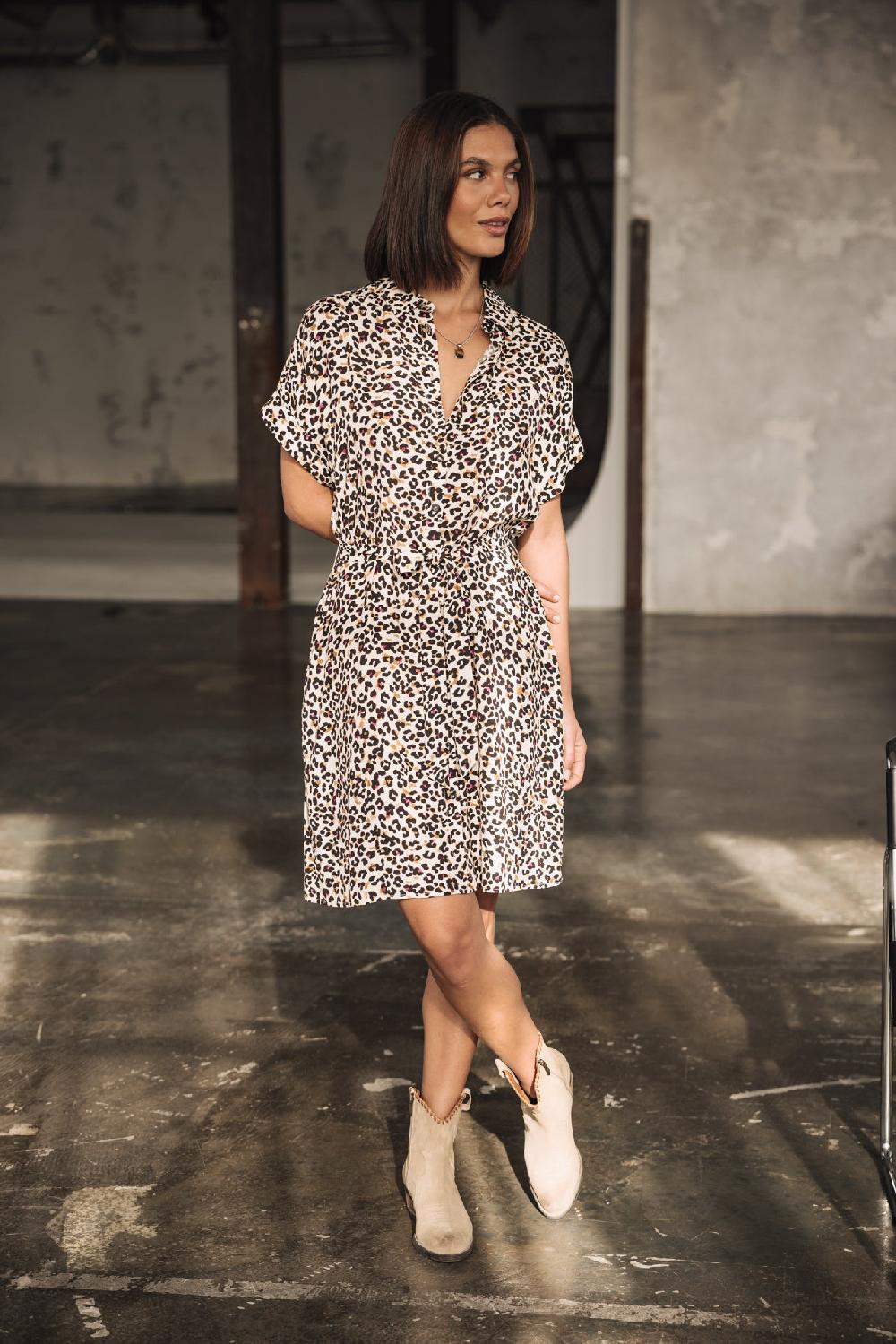 Freeman T. Porter Raffia Leo Sand Robe Chemise Femme Pearled Ivory