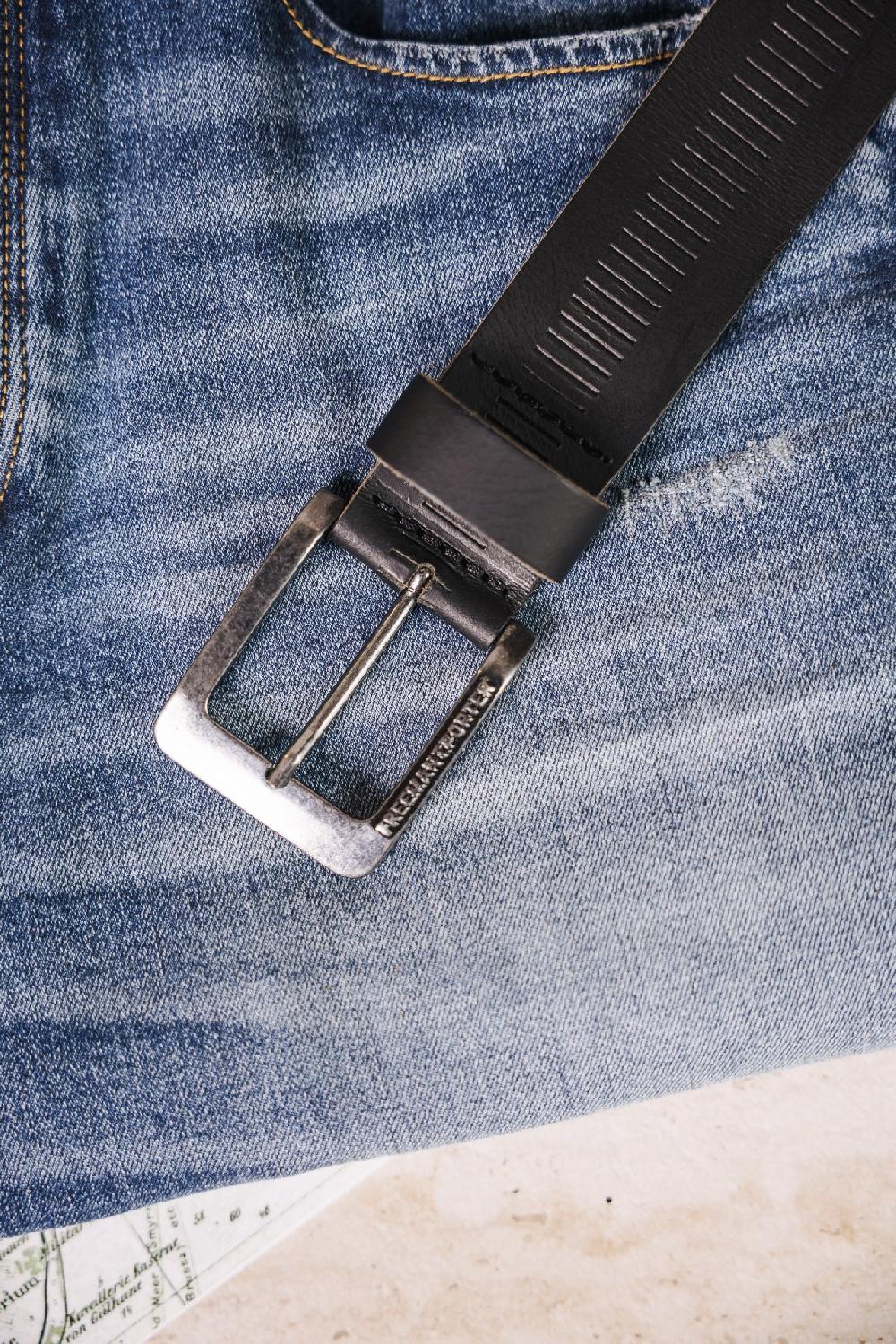 Freeman T. Porter Rainer Ceinture En Cuir Homme Black