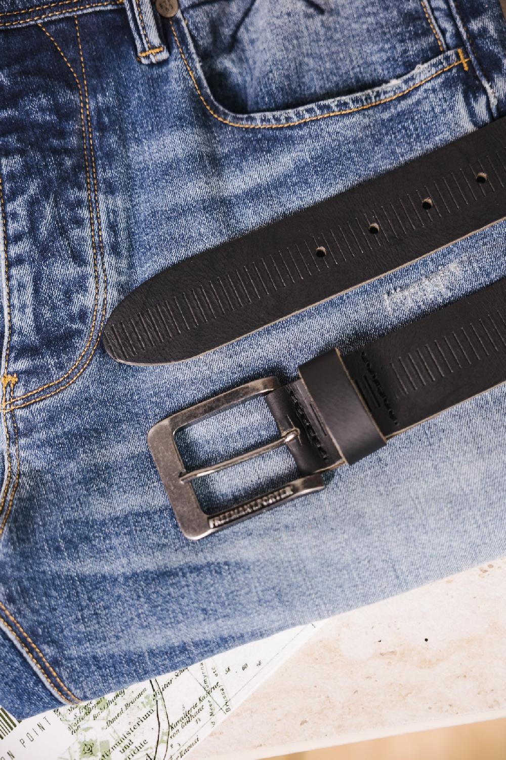 Freeman T. Porter Rainer Ceinture En Cuir Homme Black