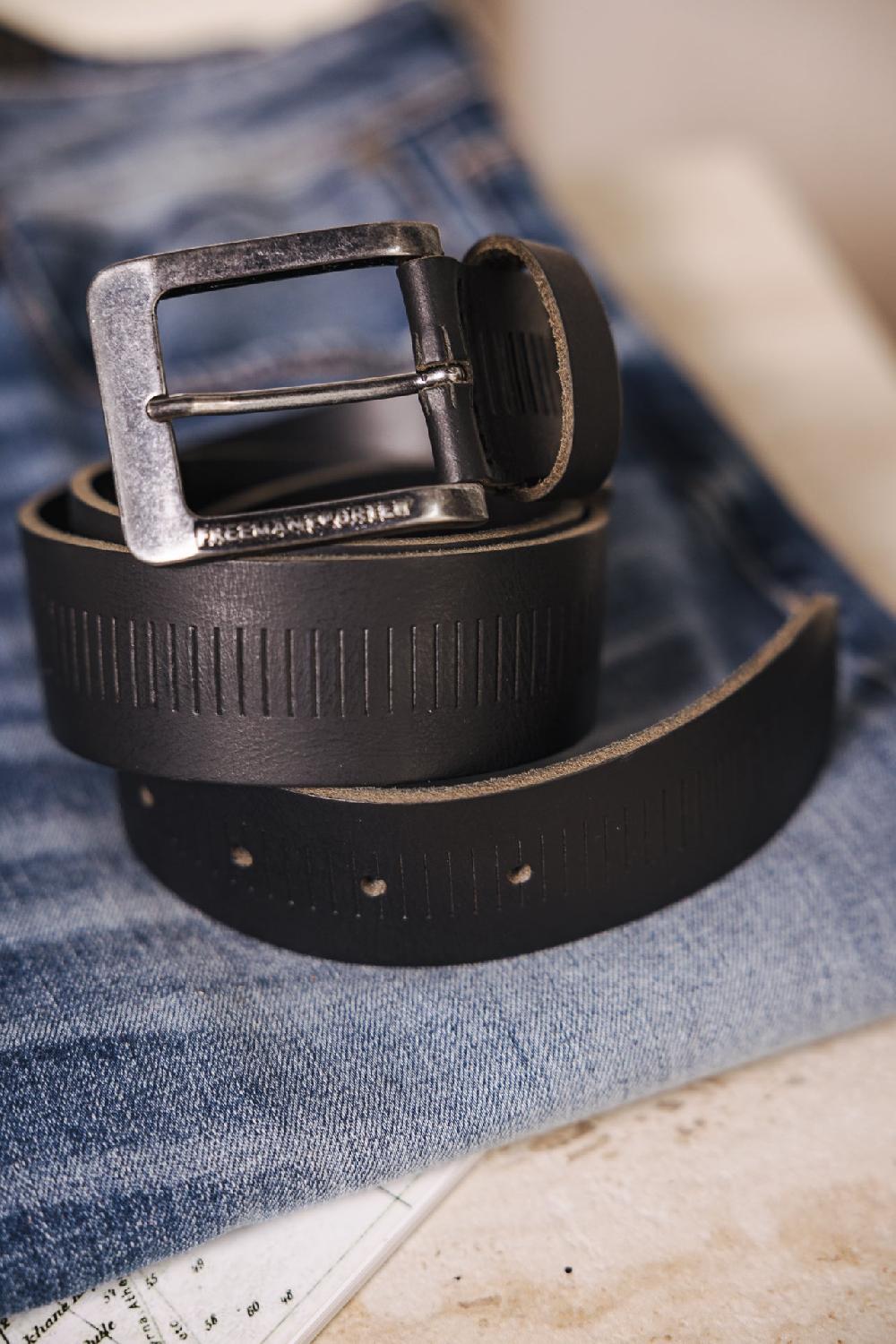 freeman t. porter Rainer Ceinture en cuir Homme black