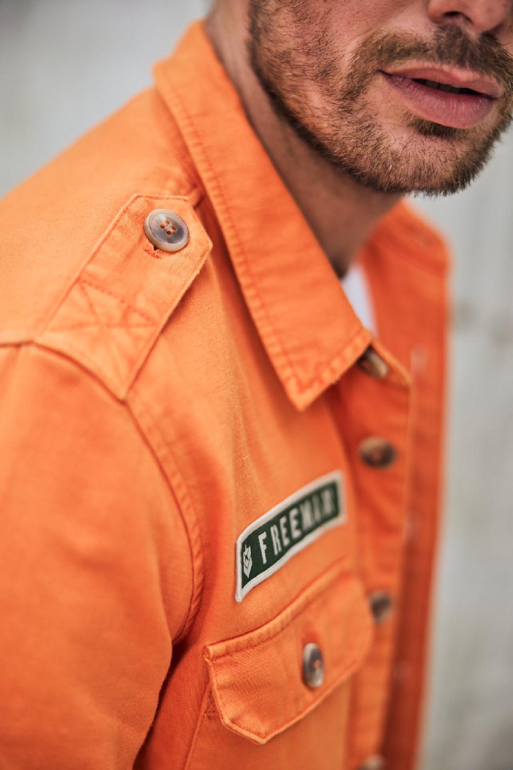 Freeman T. Porter Raven Scrapper Veste Surchemise Homme Tangerine Tango
