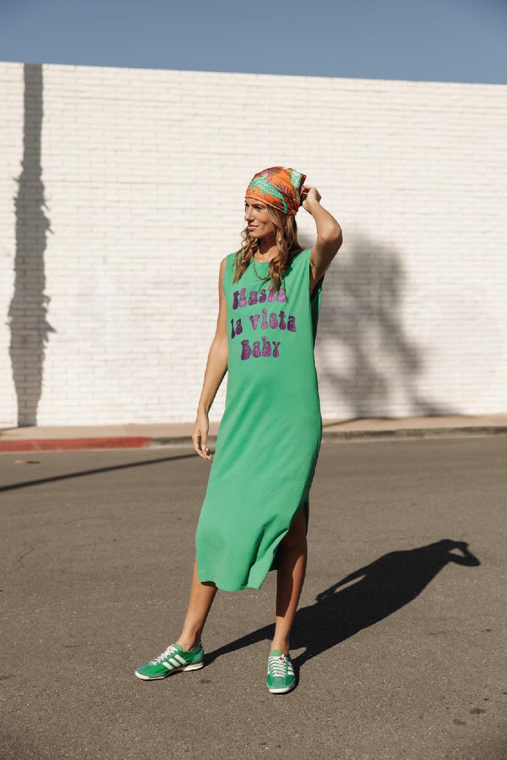 freeman t. porter Reave Hasta La Vista Glitter Robe T-shirt Femme deep mint