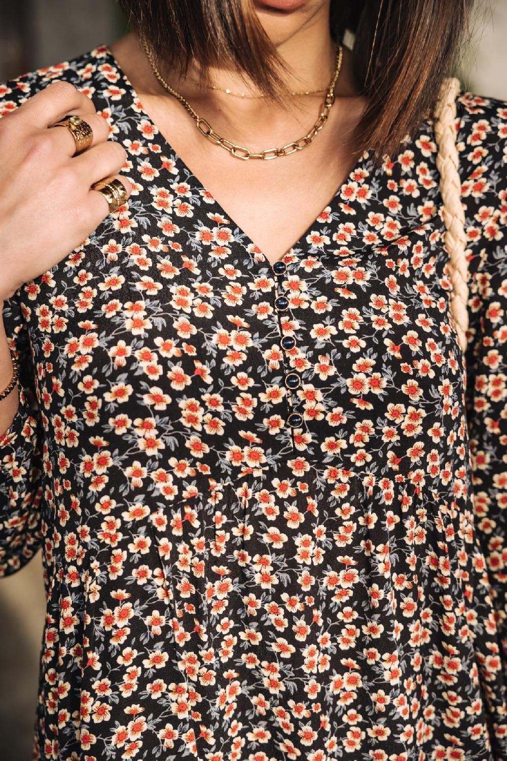 Freeman T. Porter Reeka Ditsy Robe Ample Femme Night Sky