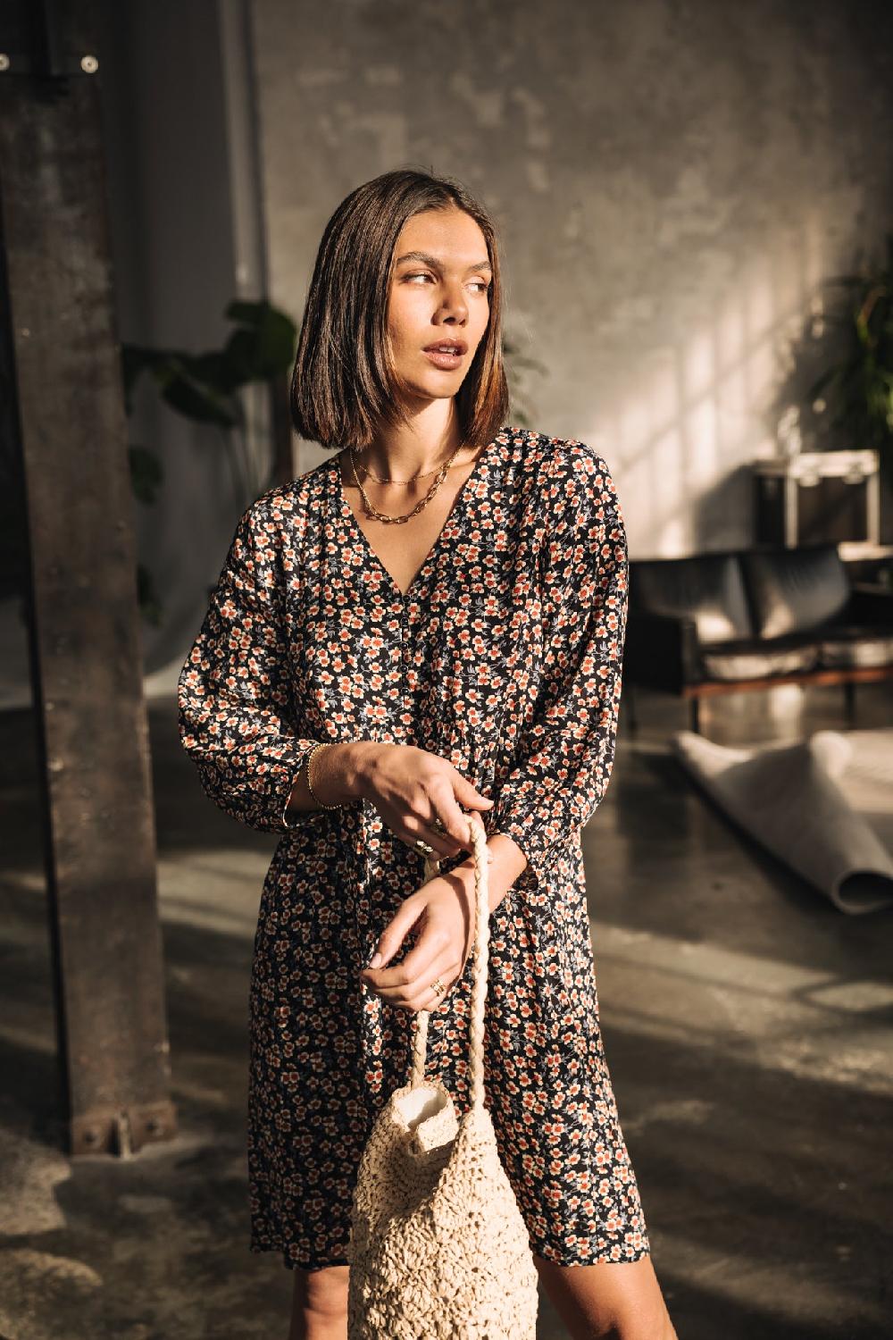 Freeman T. Porter Reeka Ditsy Robe Ample Femme Night Sky