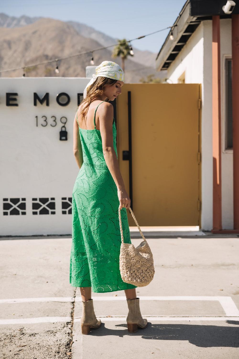 Freeman T. Porter Revania Lace Robe Avec Fente Côté Femme Deep Mint