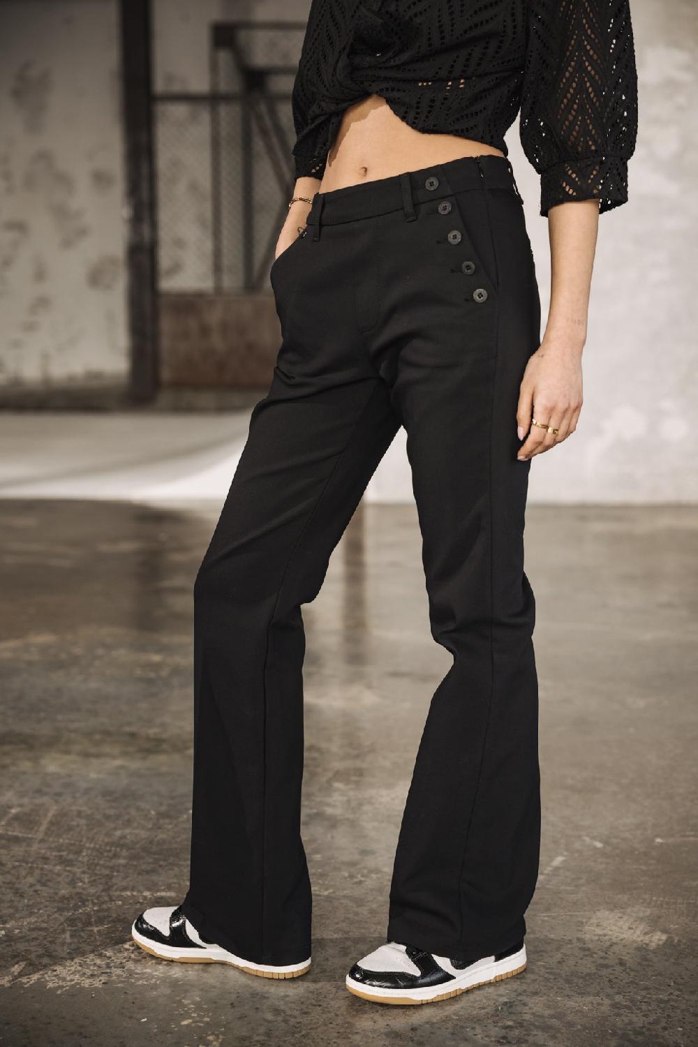 freeman t. porter Roma Polyneo Pantalon bootcut Femme black freeman t. porter Roma Polyneo Pantalon bootcut Femme black