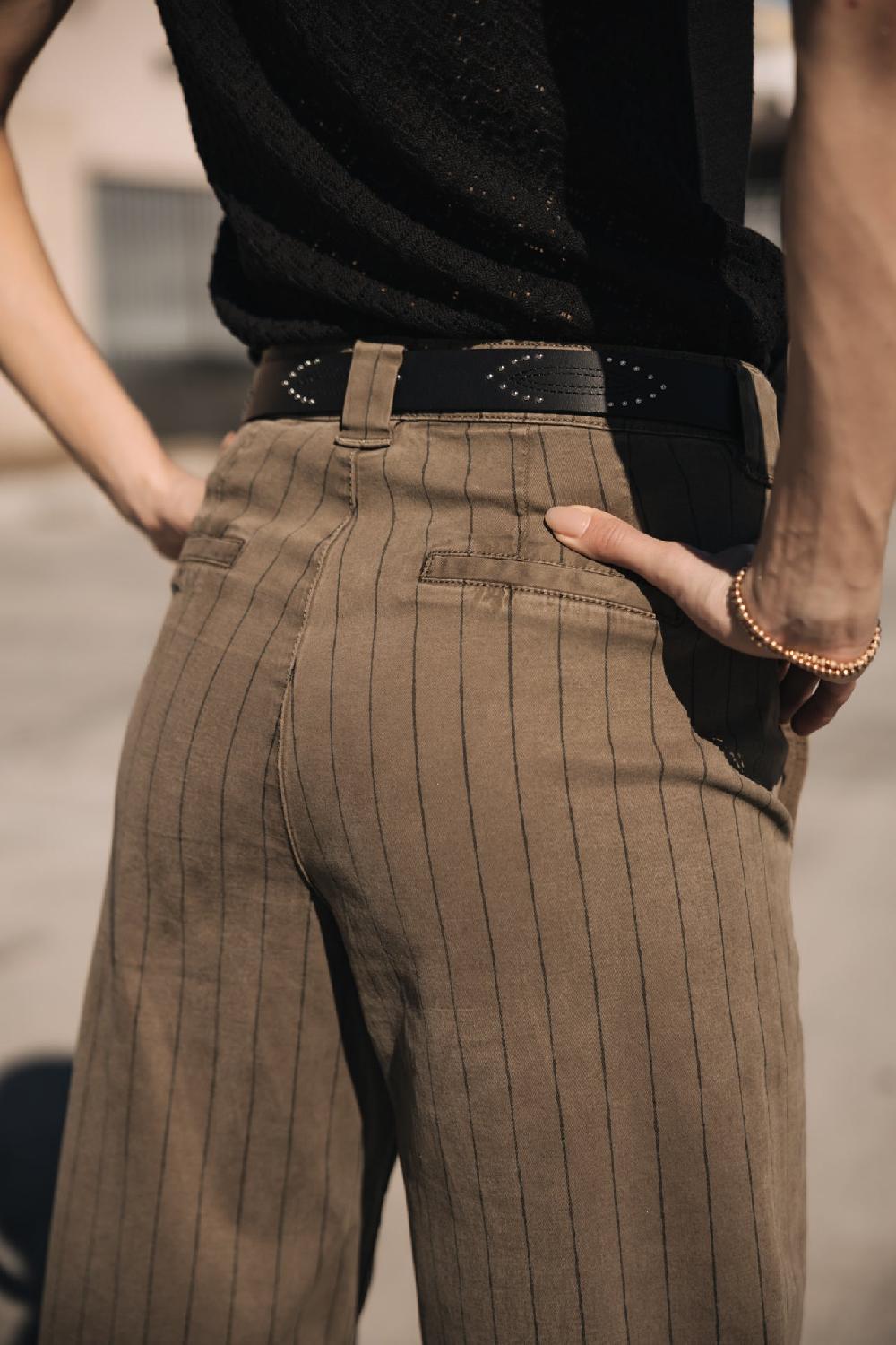 Freeman T. Porter Rosalia City Paléole Pantalon Balloon Cropped Femme Tea Leaf