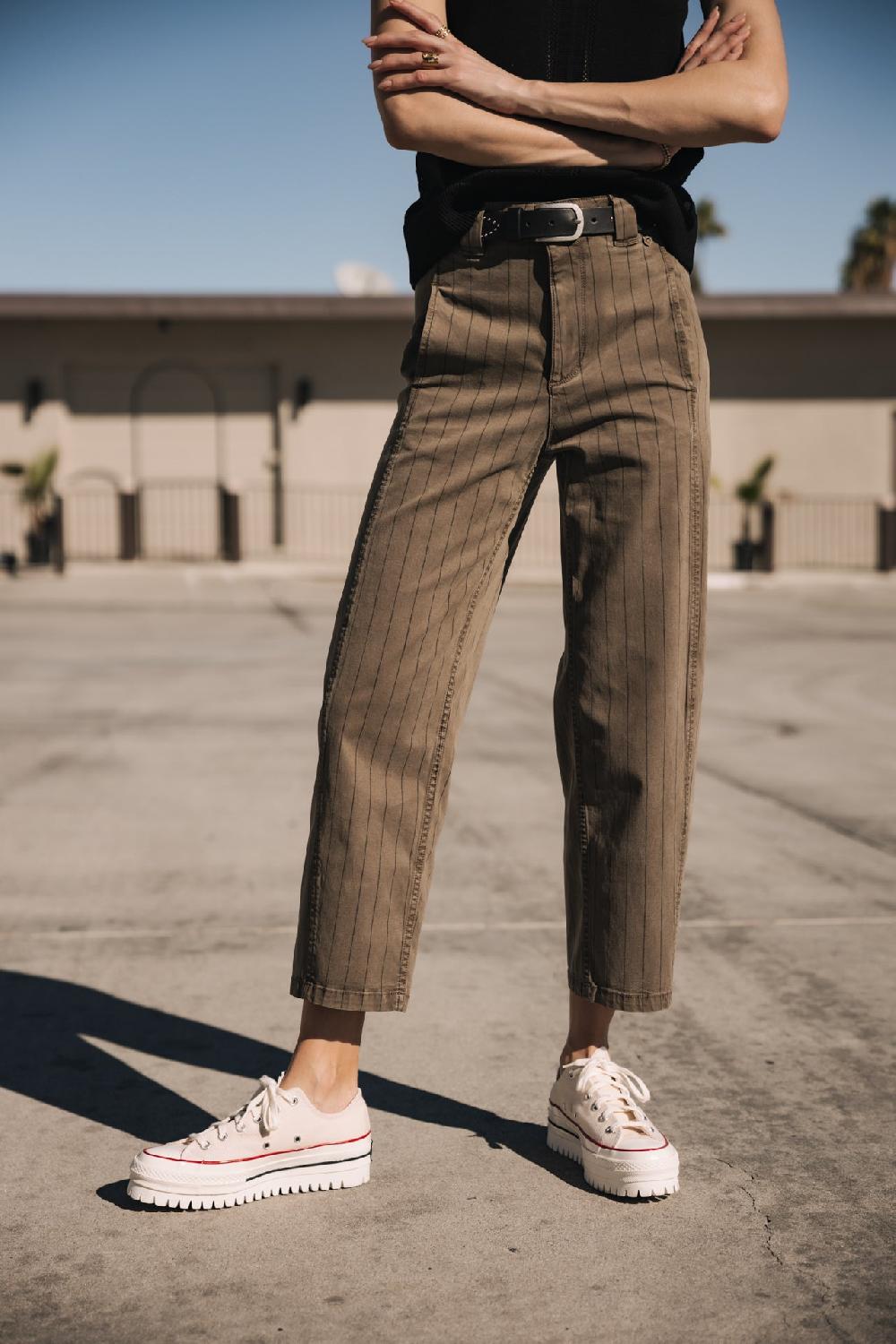 Freeman T. Porter Rosalia City Paléole Pantalon Balloon Cropped Femme Tea Leaf