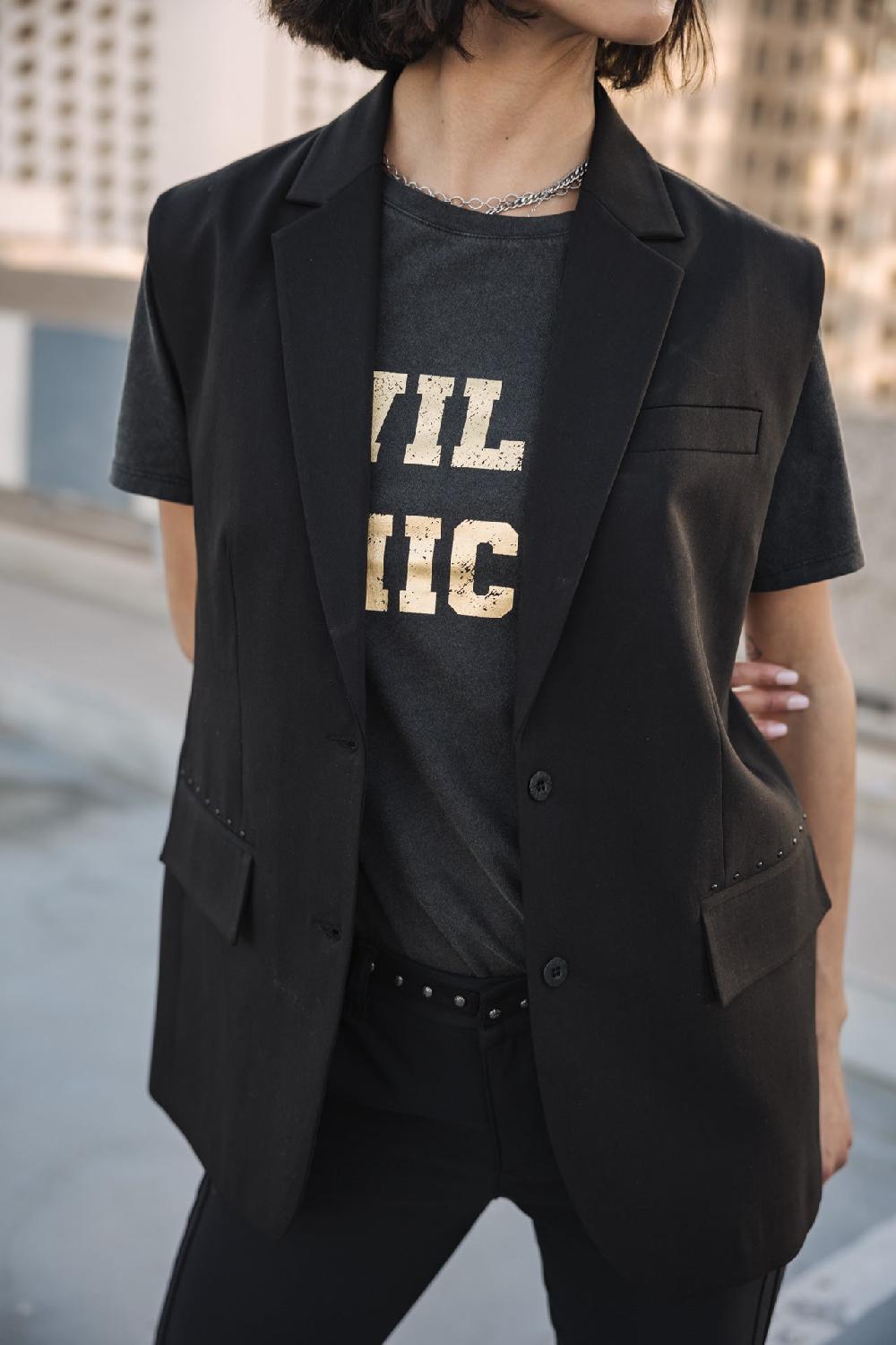 Freeman T. Porter Sandra Polyneo Blazer Sans Manches Femme Black