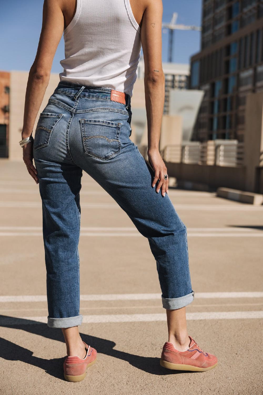 Freeman T. Porter Scarlett S-SDM Jeans Droit Cropped Femme Saopolo Med