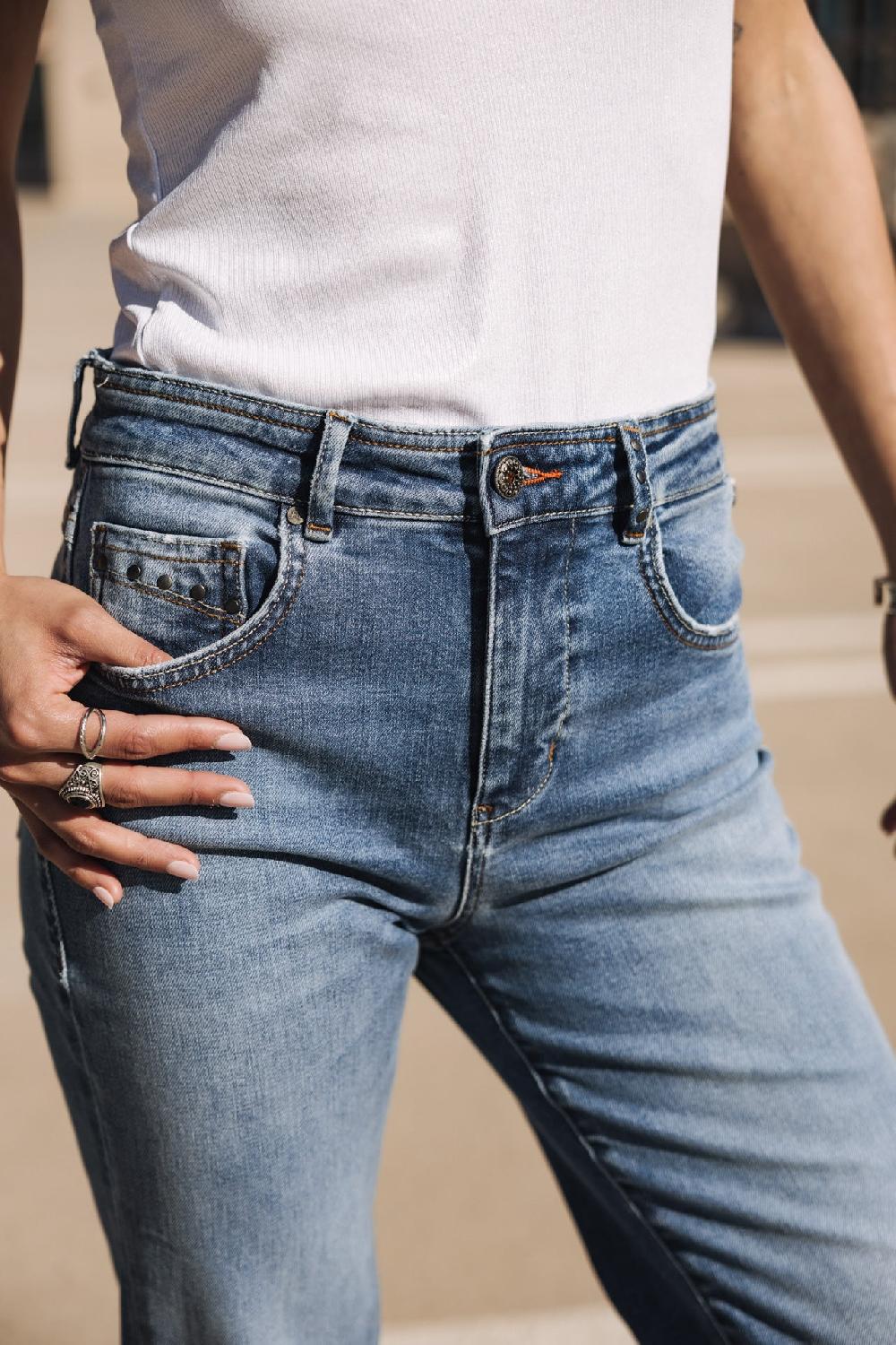 Freeman T. Porter Scarlett S-SDM Jeans Droit Cropped Femme Saopolo Med