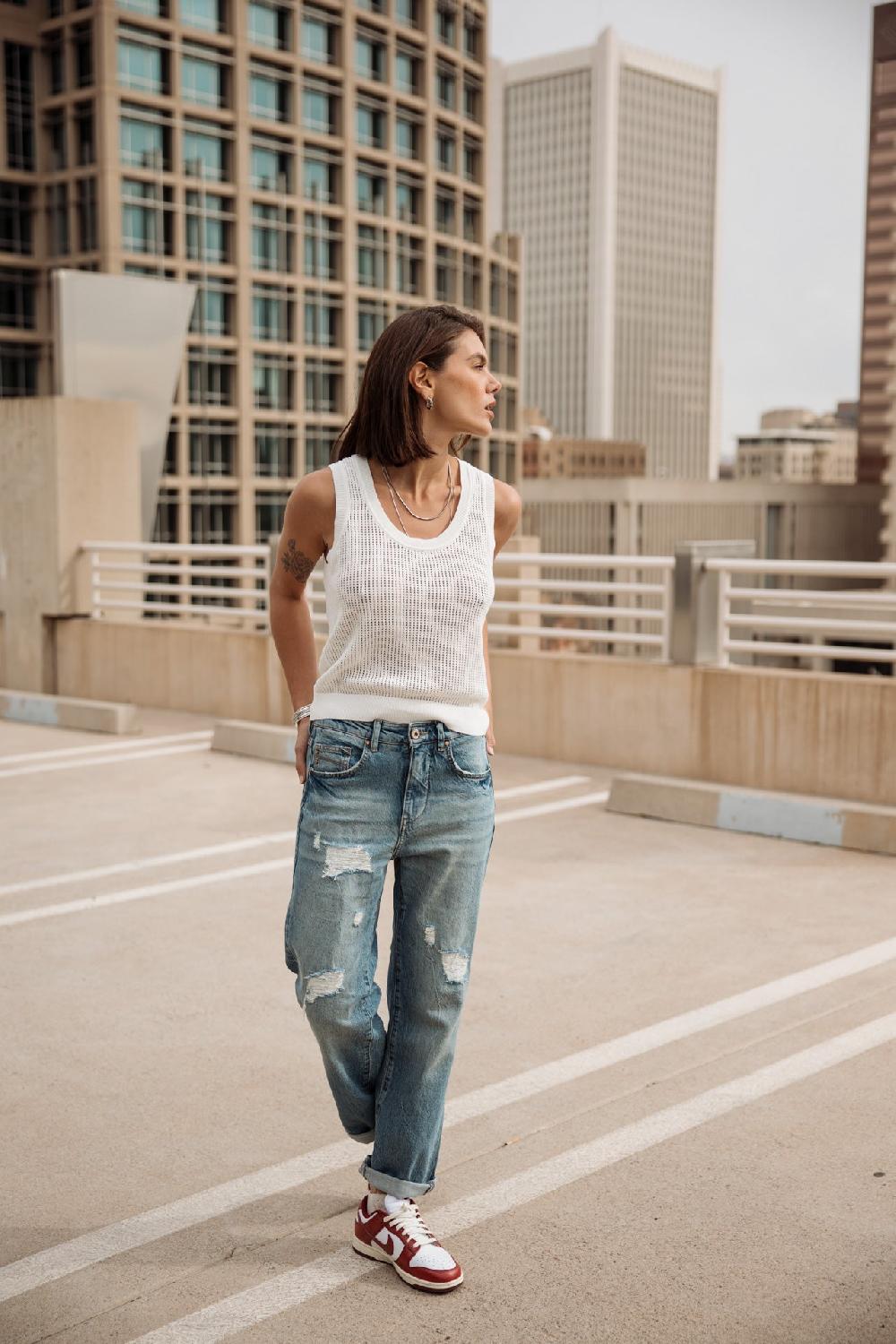 Freeman T. Porter Scarlett SDM Jeans Droit Cropped Femme Bocaina