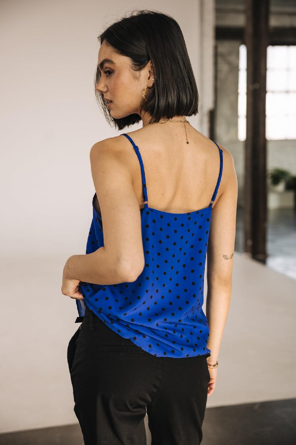 Freeman T. Porter Seliane Dots Top Nuisette Femme Dazzling Blue