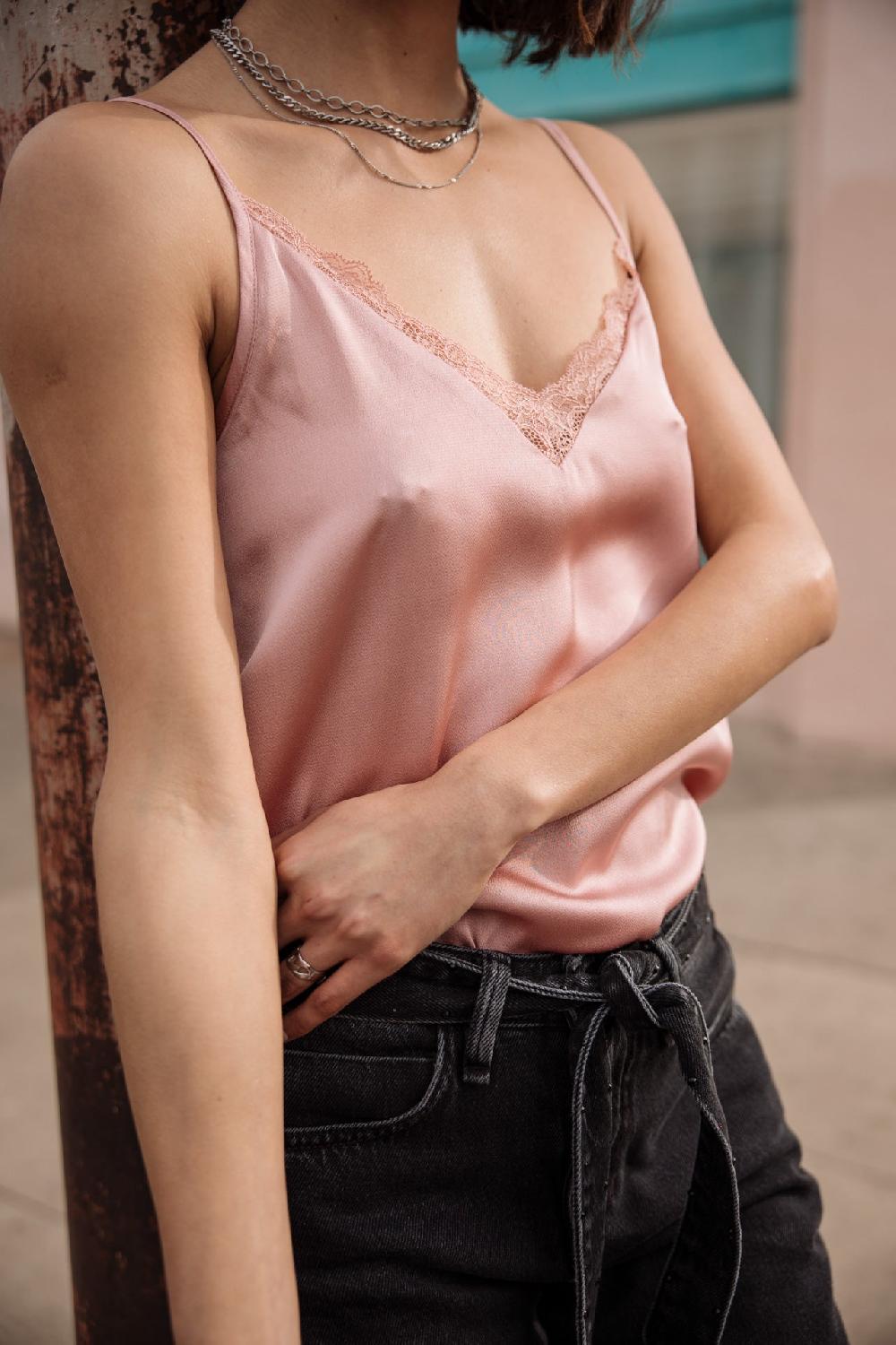 Freeman T. Porter Seliane Plain Top Nuisette Femme Tea Rose