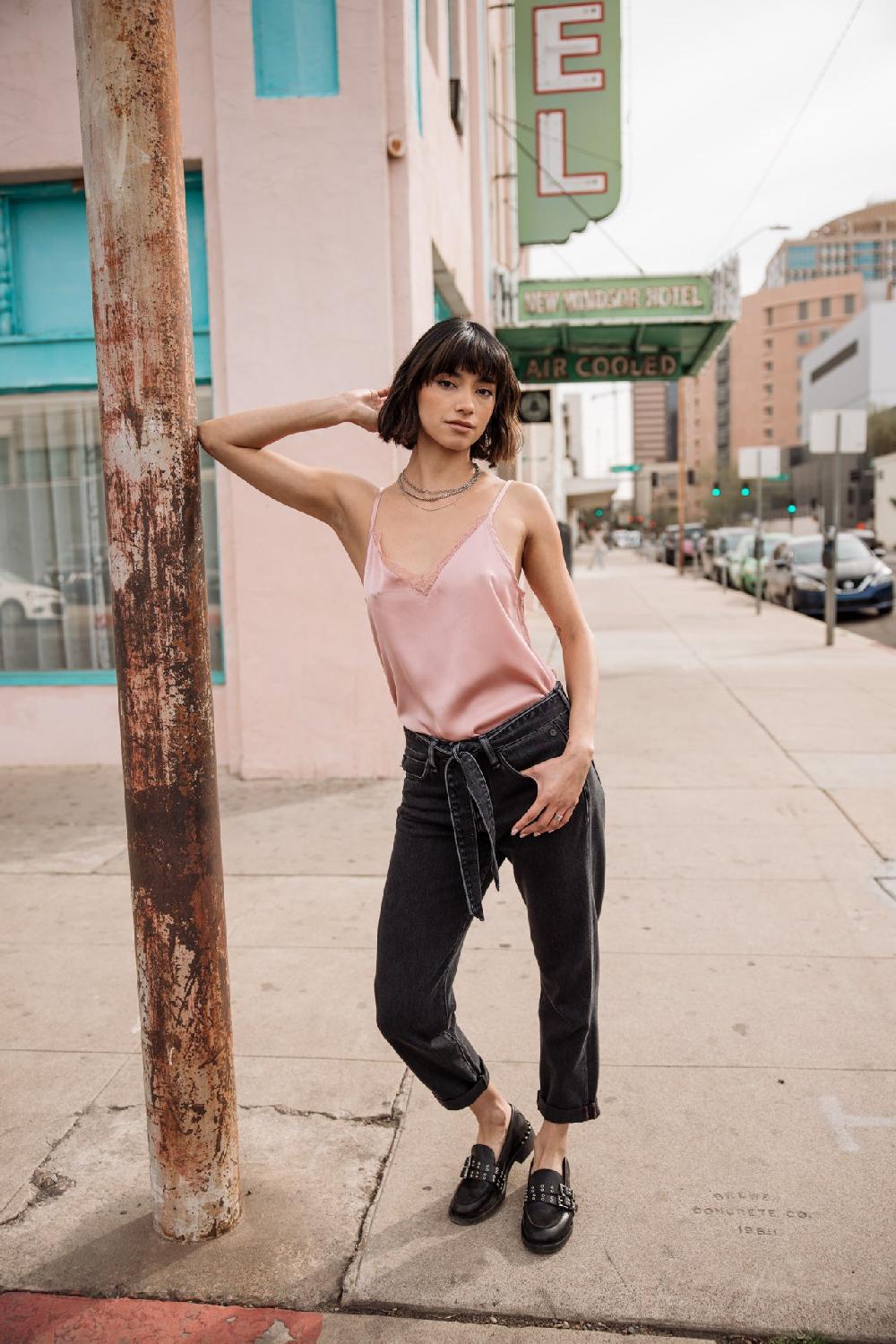 Freeman T. Porter Seliane Plain Top Nuisette Femme Tea Rose