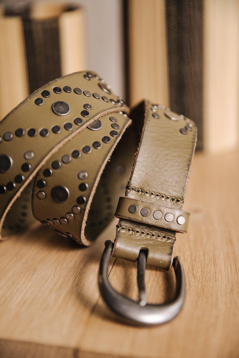 freeman t. porter Serra Ceinture en cuir Femme khaki