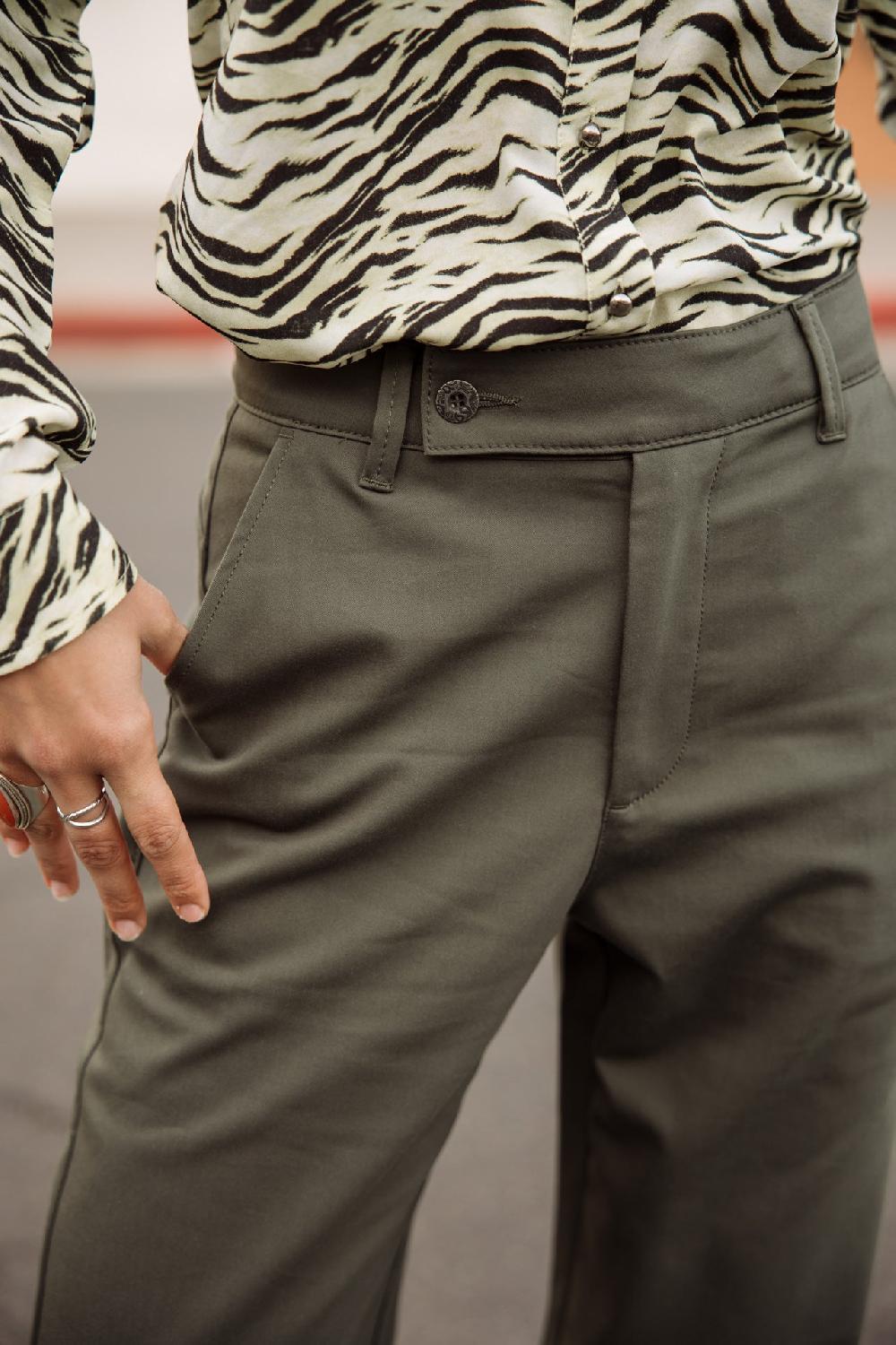 Freeman T. Porter Sharon Polyneo Light Pantalon Large Femme Four Leaf Clover