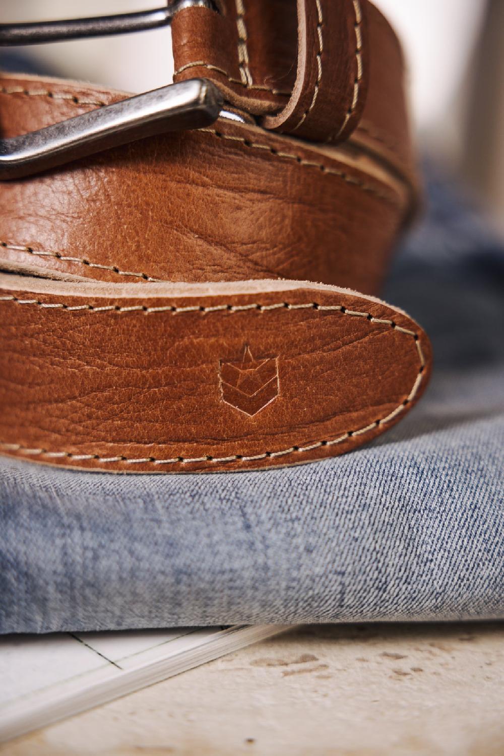 Freeman T. Porter Shilo Ceinture En Cuir Homme Cognac