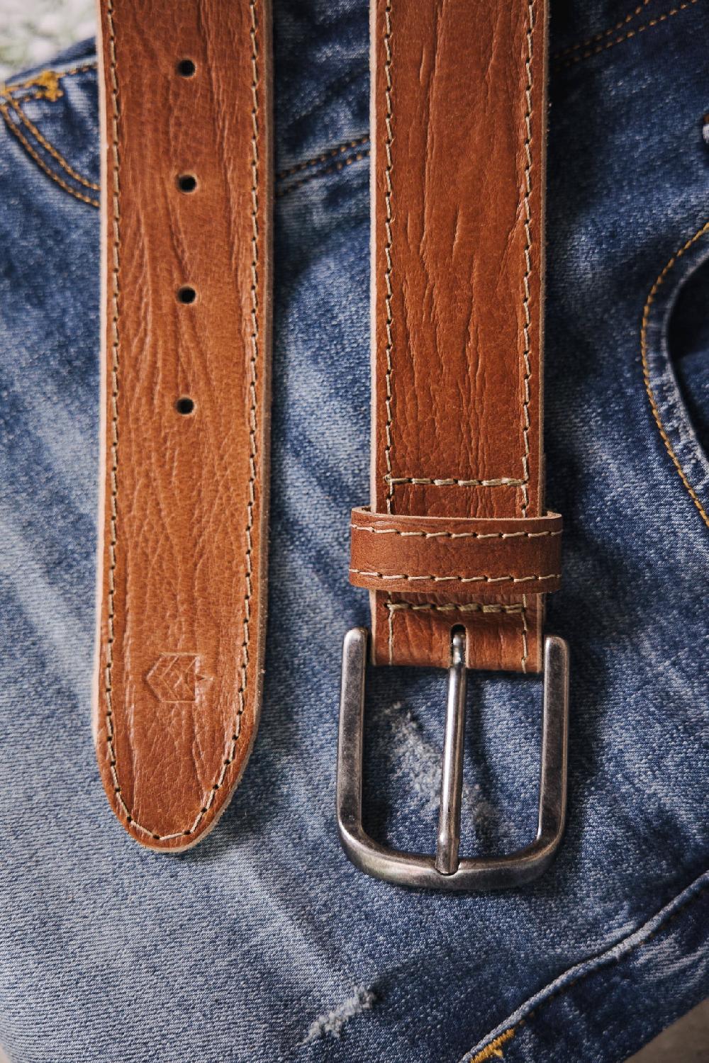 Freeman T. Porter Shilo Ceinture En Cuir Homme Cognac