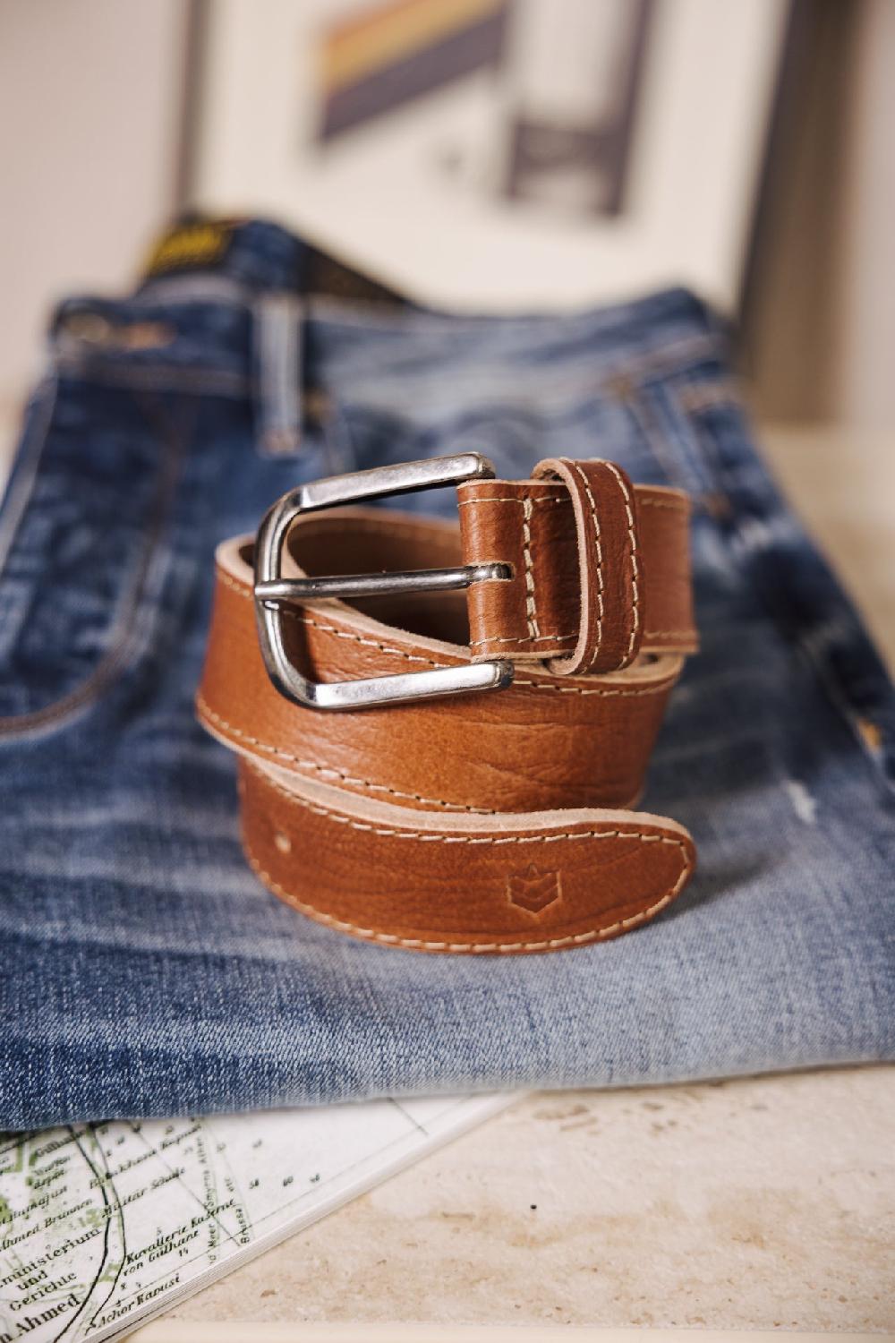 Freeman T. Porter Shilo Ceinture En Cuir Homme Cognac