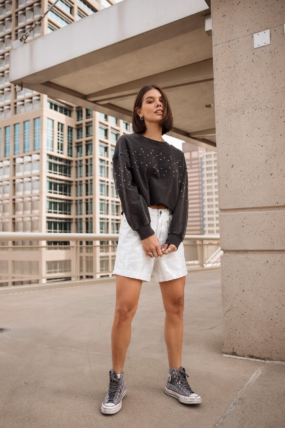 Freeman T. Porter Sihem Jewel Sweat Bijoux Femme Old Black