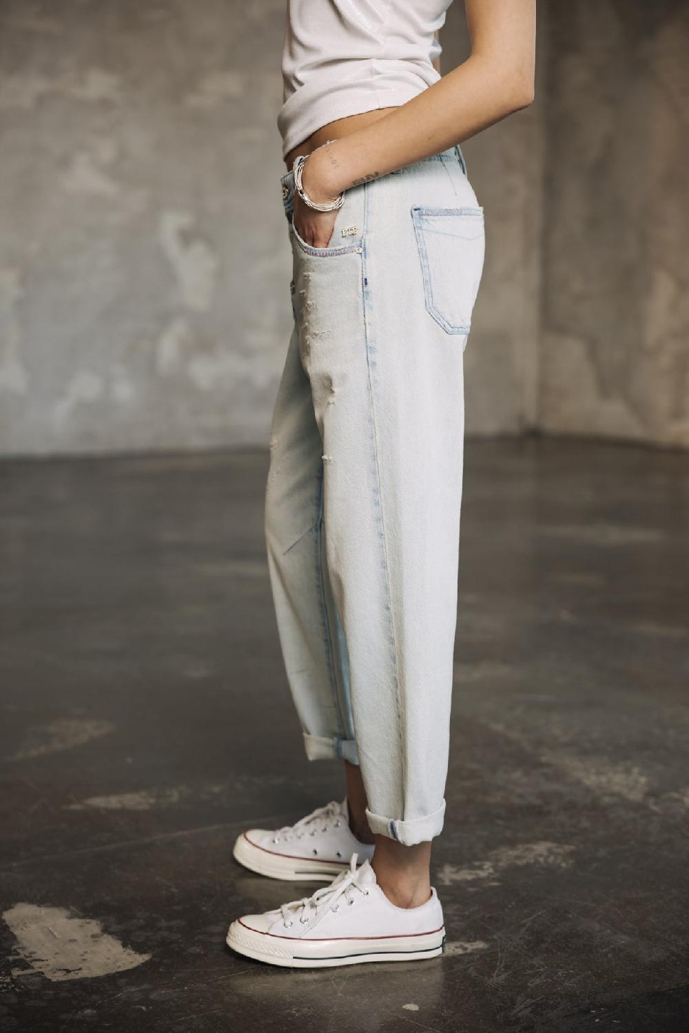 Freeman T. Porter Sloane Denim Jeans Boyfriend Droit Femme Scoop