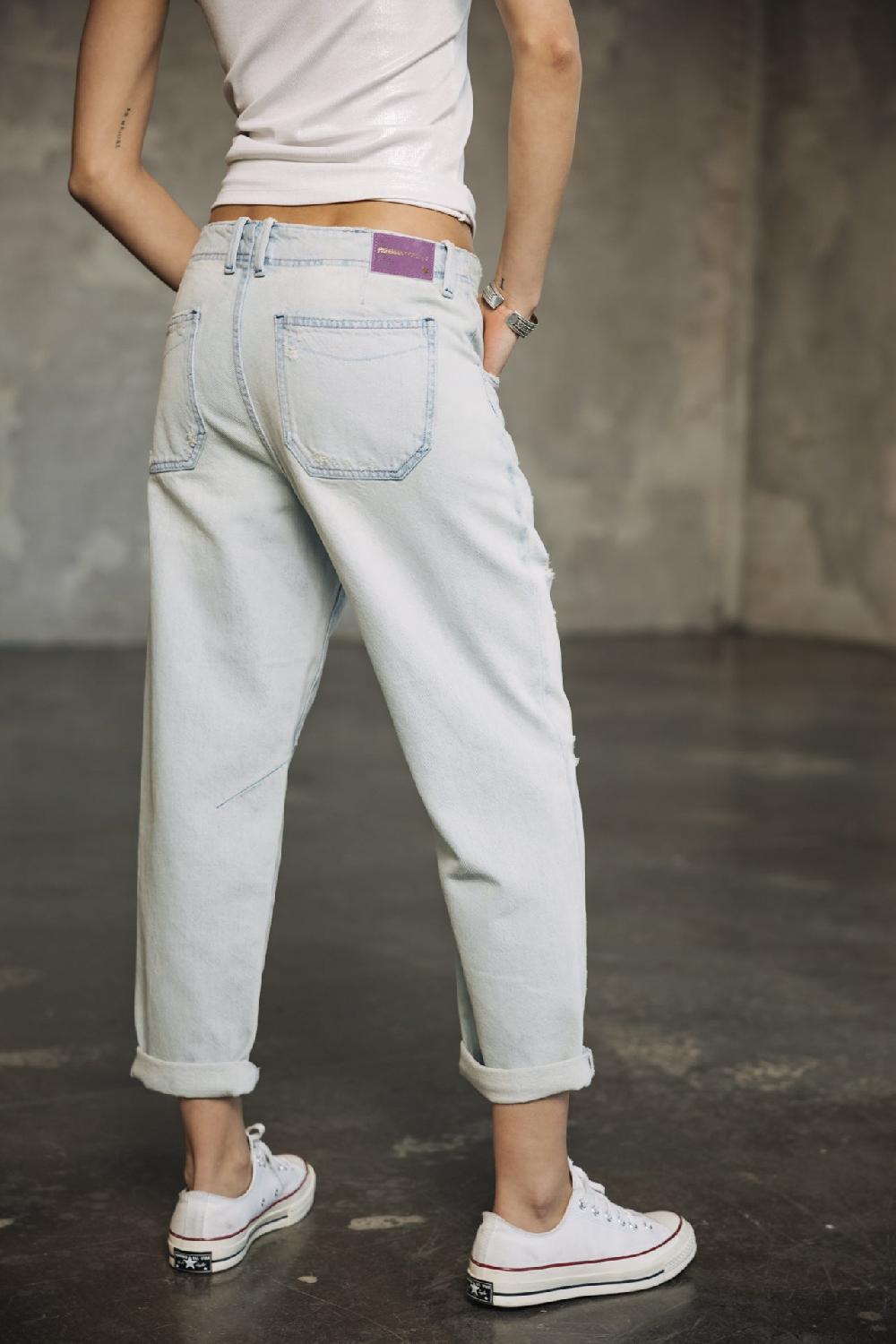 Freeman T. Porter Sloane Denim Jeans Boyfriend Droit Femme Scoop