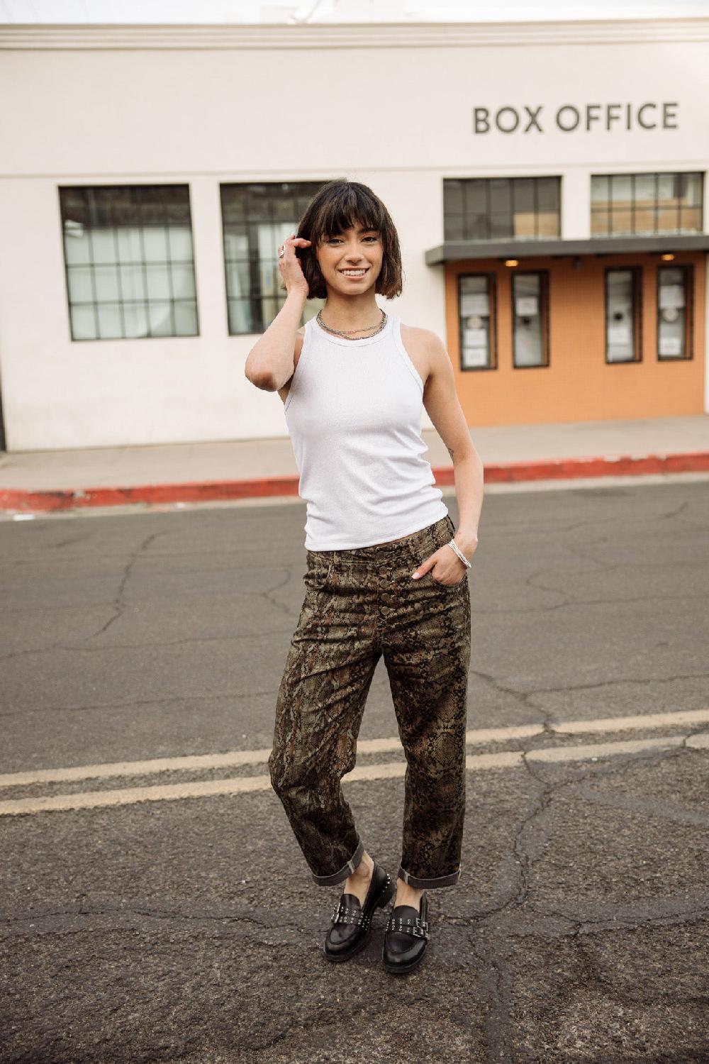 Freeman T. Porter Sloane Mamba Pantalon Boyfriend Droit Femme Original