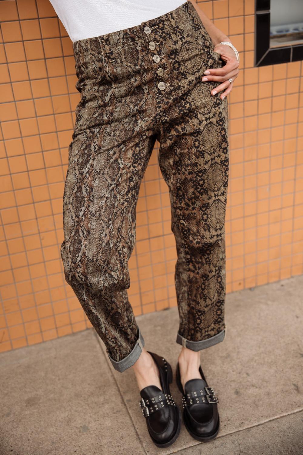 Freeman T. Porter Sloane Mamba Pantalon Boyfriend Droit Femme Original