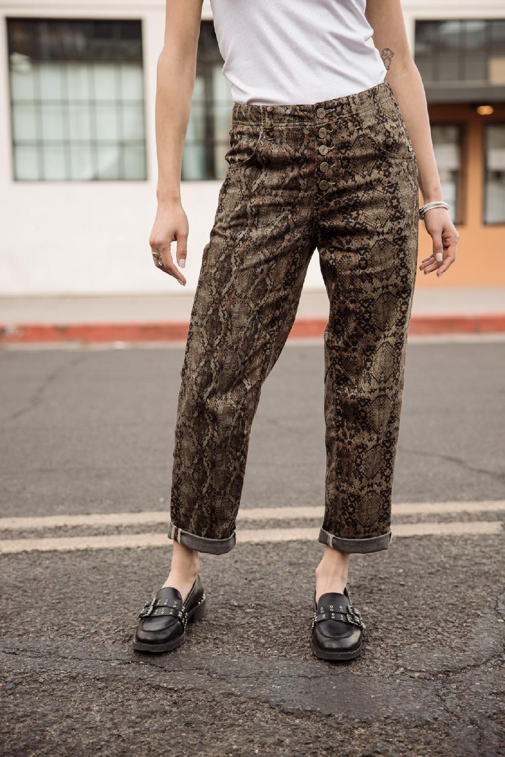 freeman t. porter Sloane Mamba Pantalon boyfriend droit Femme original