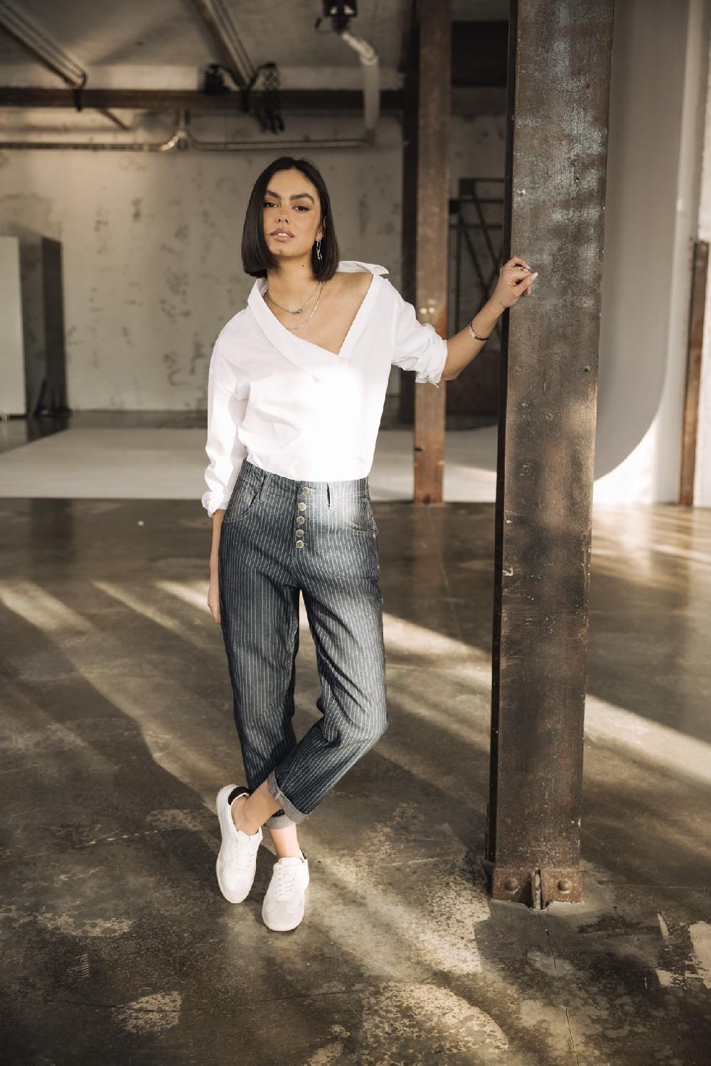 Freeman T. Porter Sloane SDM Jeans Boyfriend Droit Femme Bercato Blue