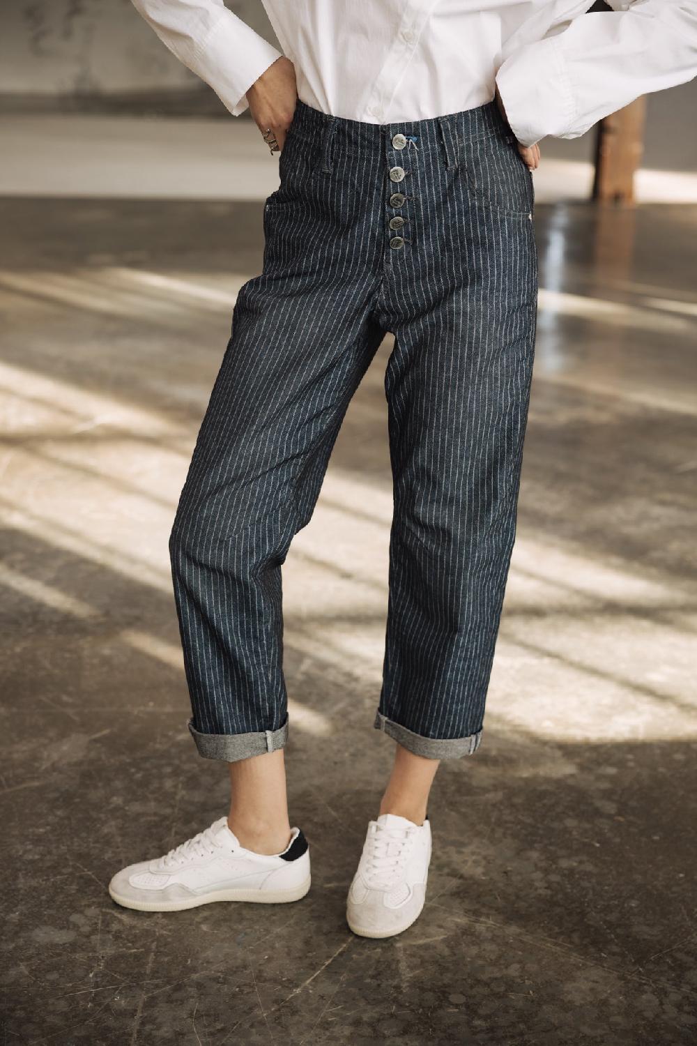 freeman t. porter Sloane SDM Jeans boyfriend droit Femme bercato blue