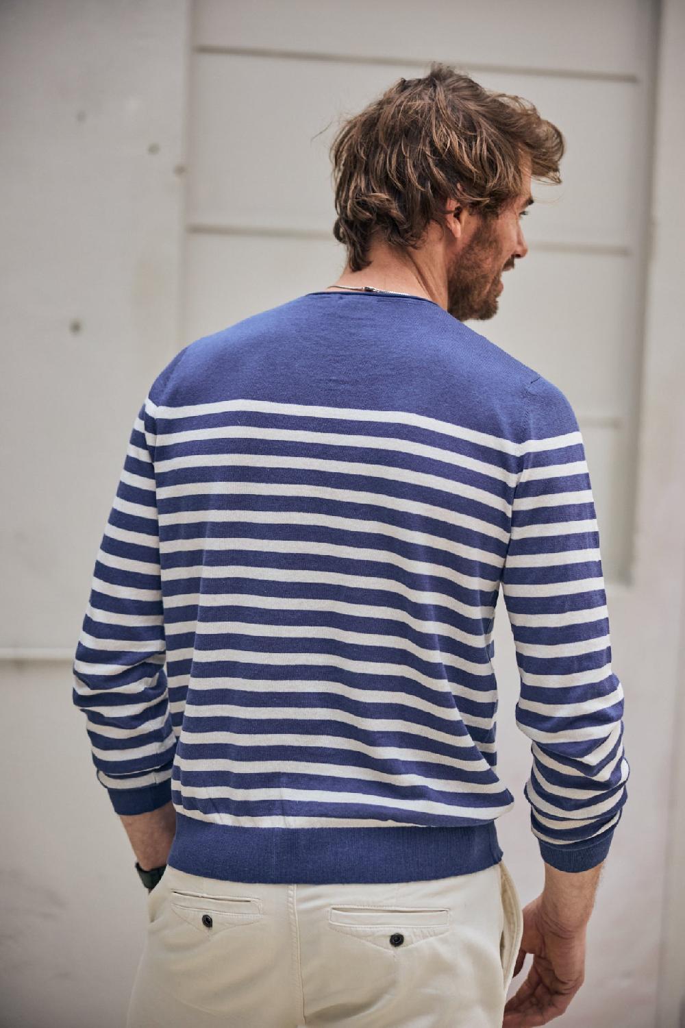 Freeman T. Porter Sonny Argos Pull Col Rond Homme Vintage Indigo