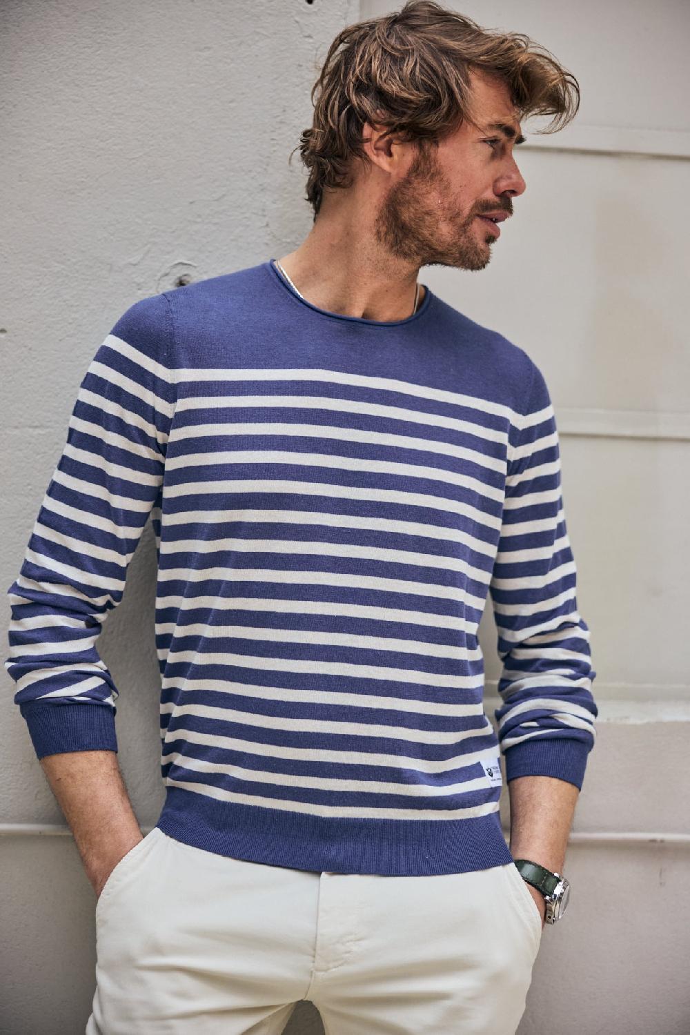 freeman t. porter Sonny Argos Pull col rond Homme vintage indigo