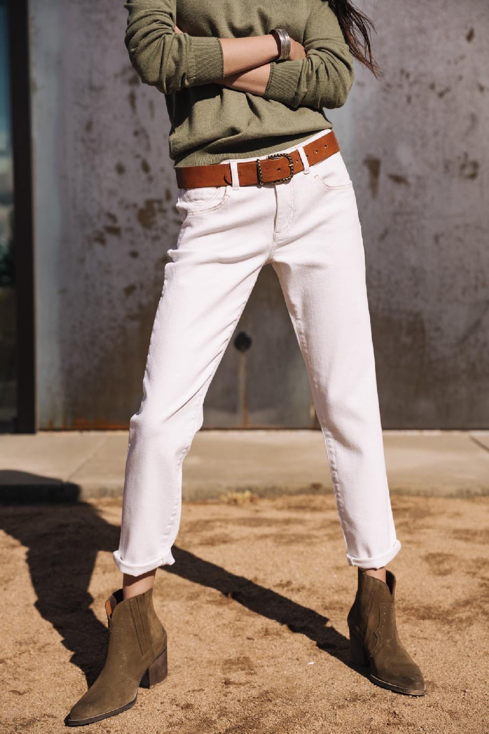 Freeman T. Porter Sophy Andalousia Pantalon Cropped Femme Off White