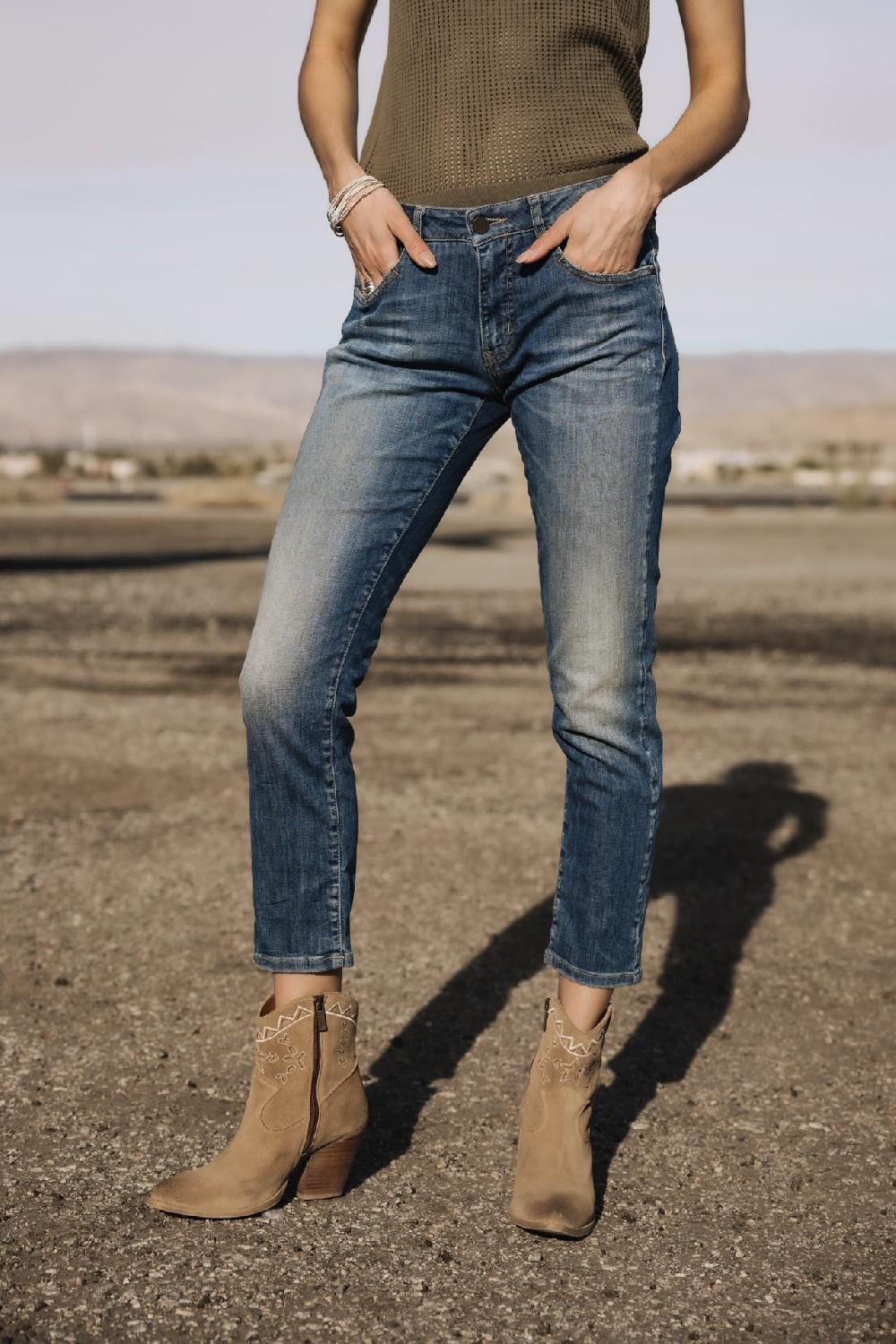 Freeman T. Porter Sophy S-SDM Jeans Slim Cropped Femme Pacific