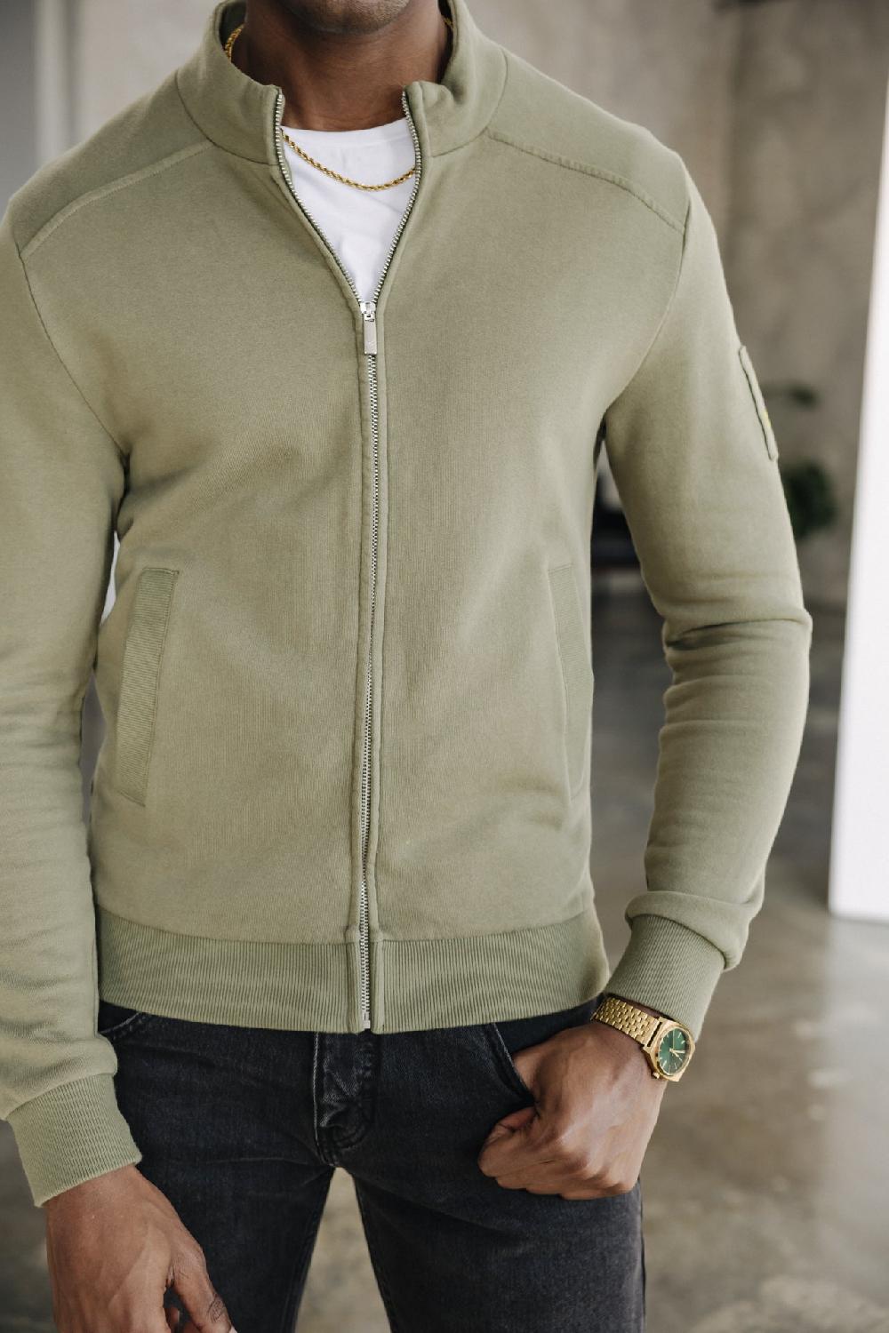 Freeman T. Porter Sully Snug Gilet Zippé Homme Deep Lichen Green