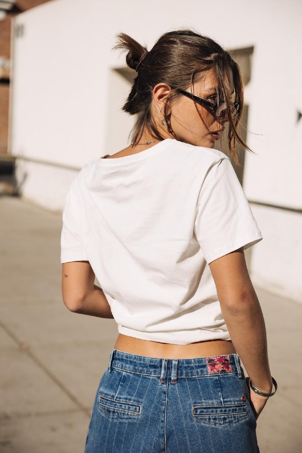 Freeman T. Porter Suria Bliss Legend T-shirt Imprimé à Strass Femme White