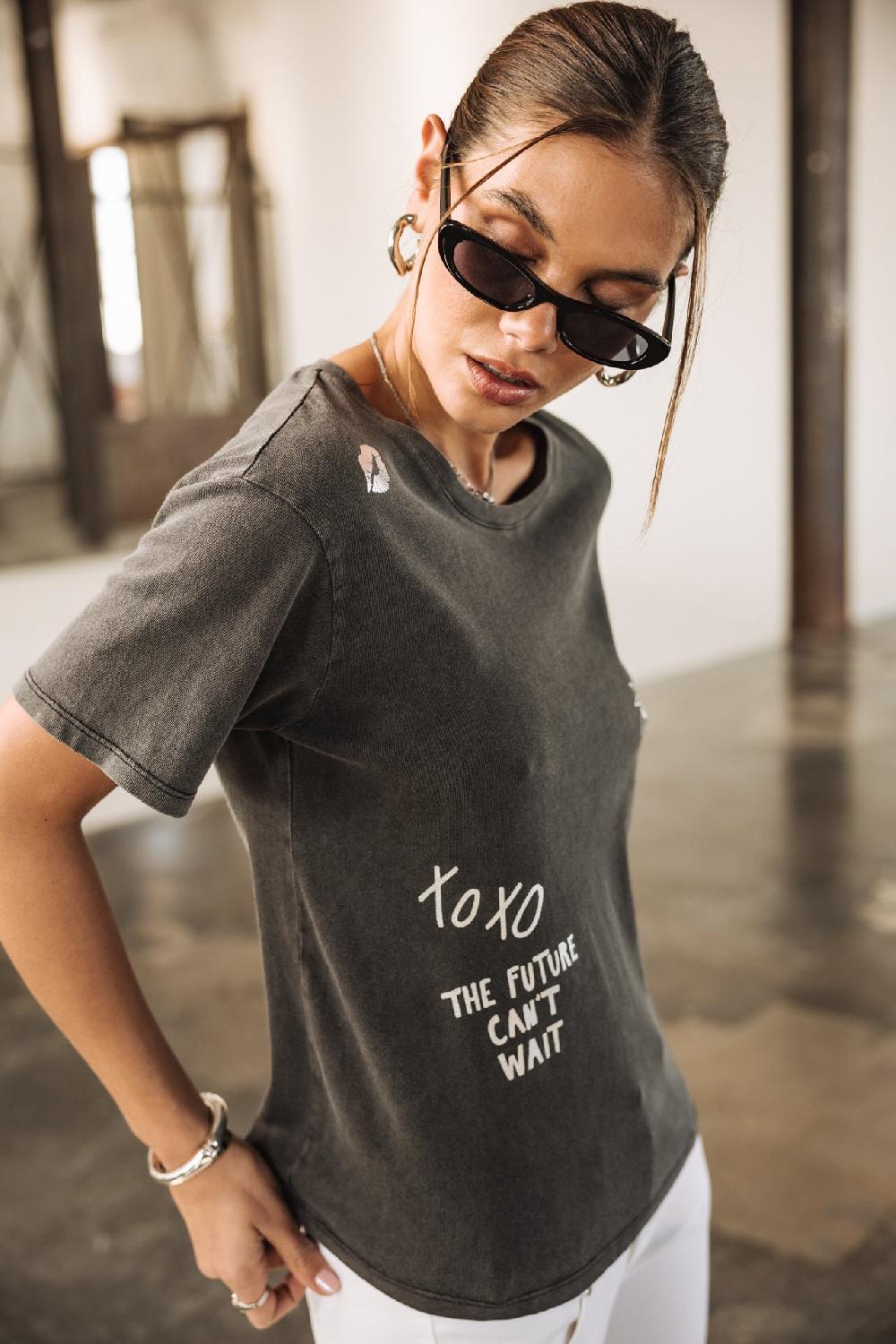 freeman t. porter Suria Silver Graf T-shirt imprimé Femme black