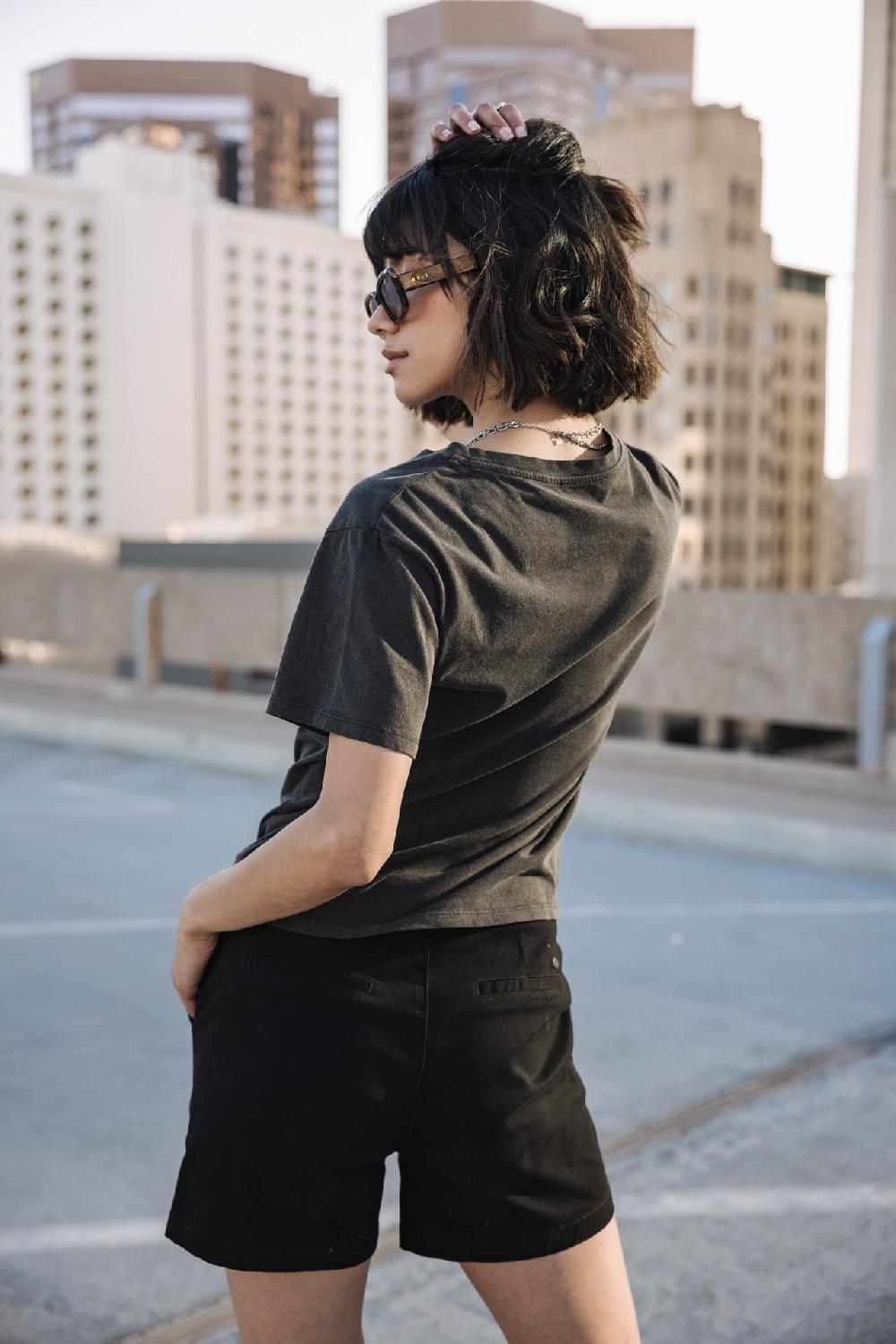 Freeman T. Porter Suria Wild Chica Foil T-shirt Imprimé Femme Vintage Black