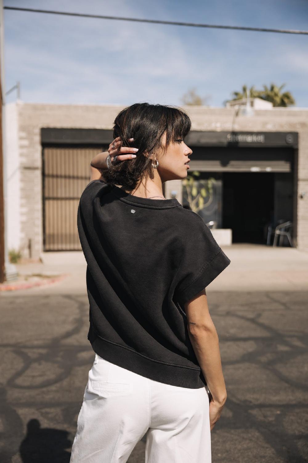 Freeman T. Porter Swanna Sweat Sans Manches Femme Vintage Black