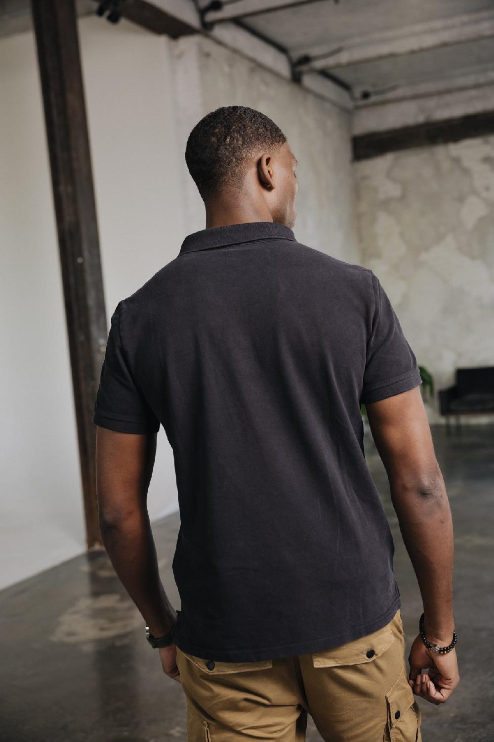 Freeman T. Porter Tadley Cotone Polo Brodé Homme Black