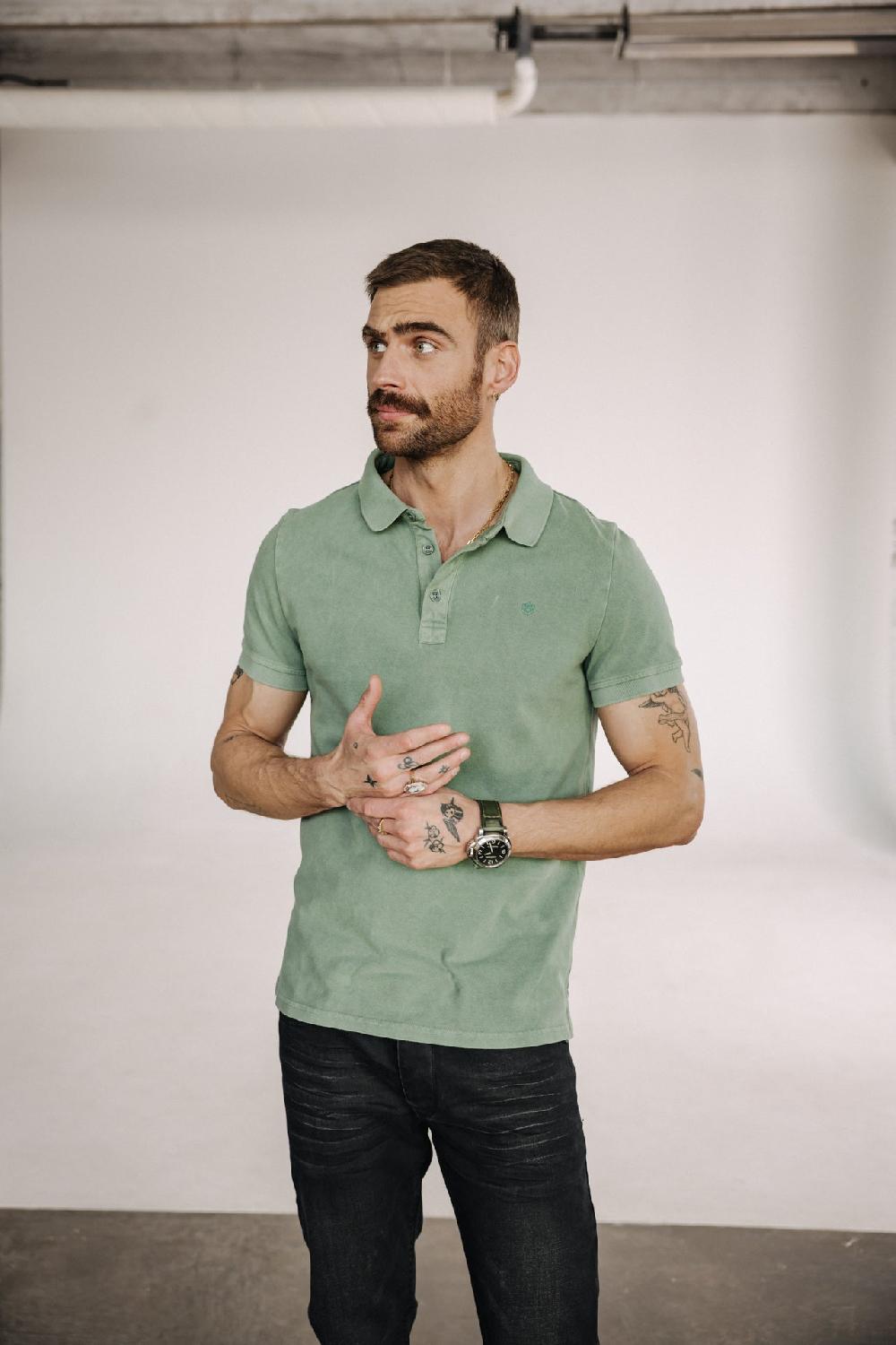 freeman t. porter Tadley Icon Polo brodé Homme foliage green
