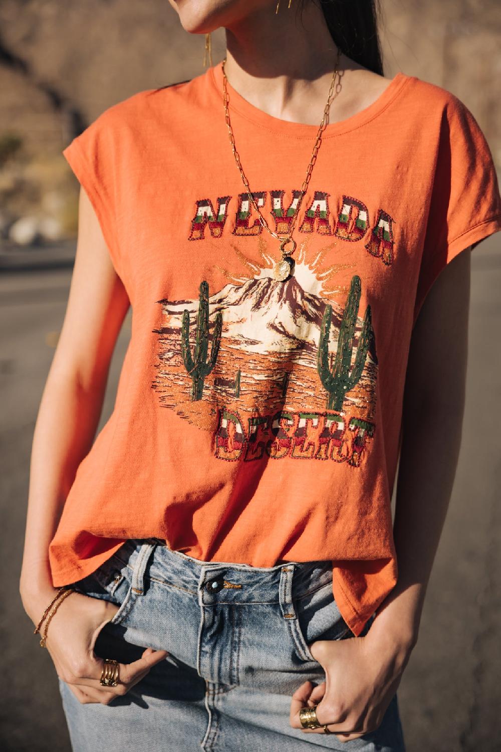 Freeman T. Porter Tarik Nevada T-shirt Imprimé Femme Chili
