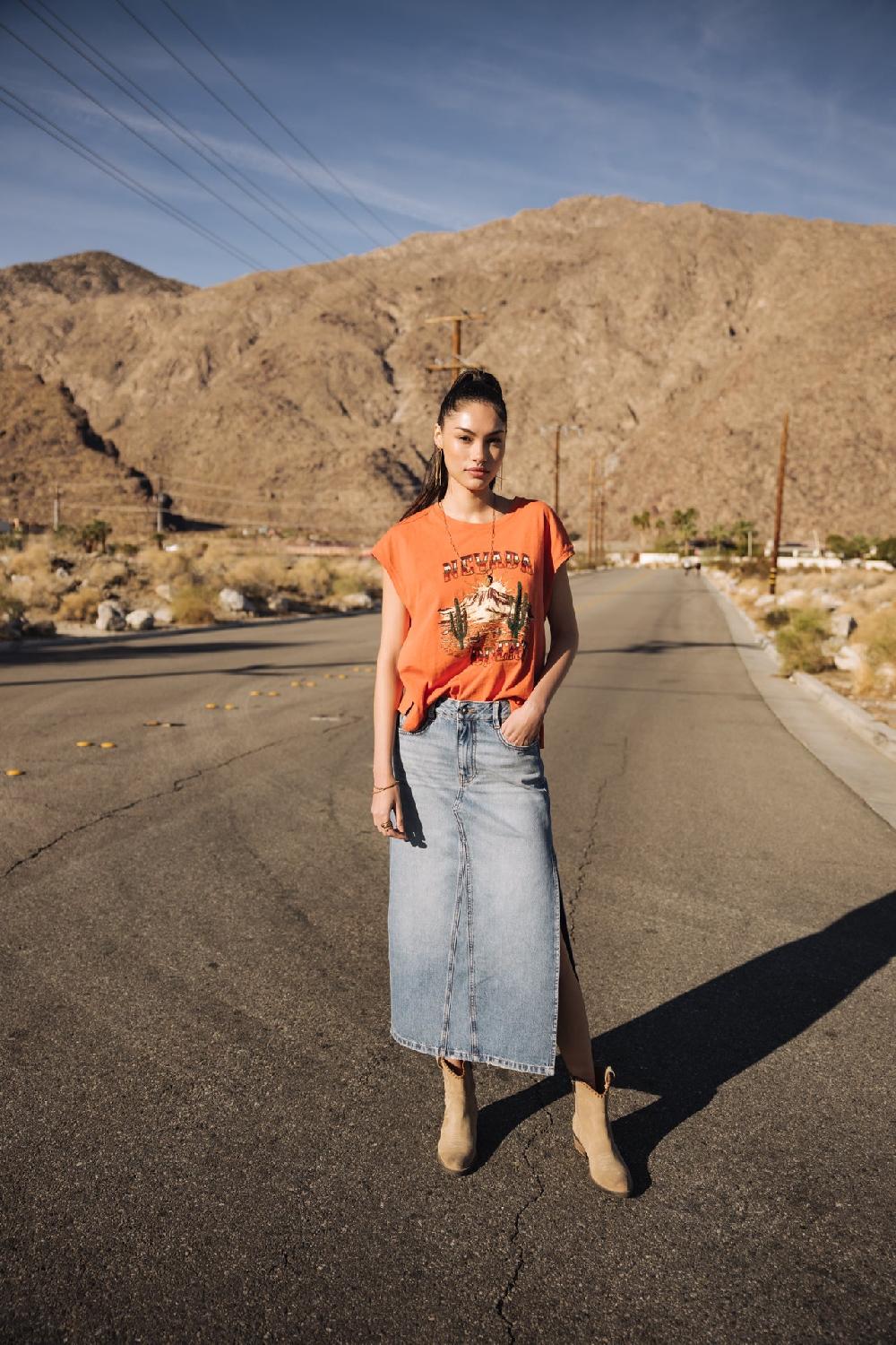 Freeman T. Porter Tarik Nevada T-shirt Imprimé Femme Chili