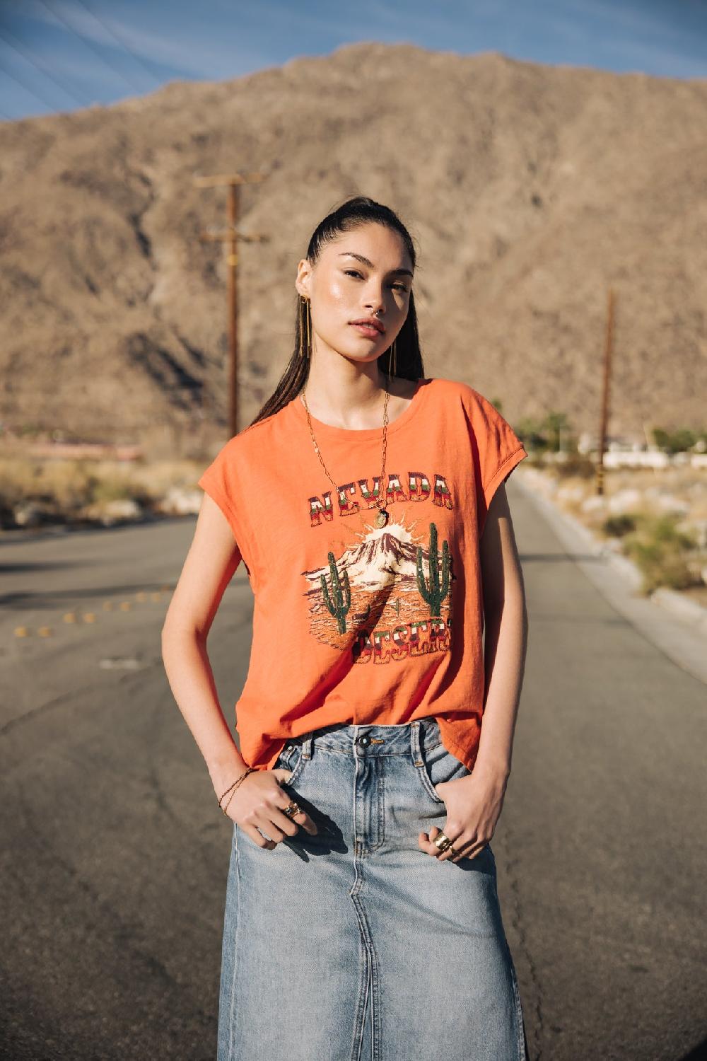 freeman t. porter Tarik Nevada T-shirt imprimé Femme chili