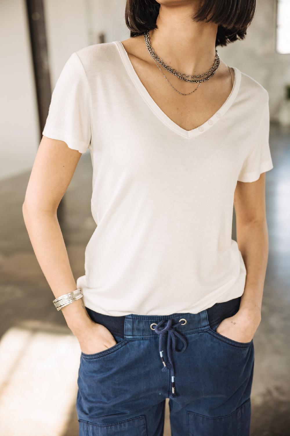 Freeman T. Porter Tarissa Icon T-shirt Logo En Strass Femme White